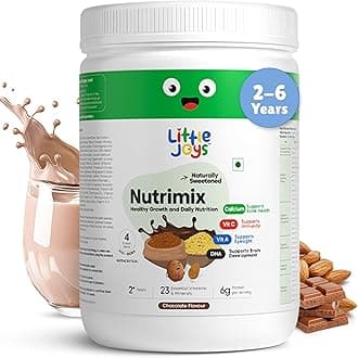 Chocolate Nutrimix 350g Powder | 2-6 Years | No Refined Sugar | 24 essential Vitamin & mineral|6g protein per serving | Supports Overall Health & Boosts Immunity | with Ragi,Bajra,Almonds & Oats