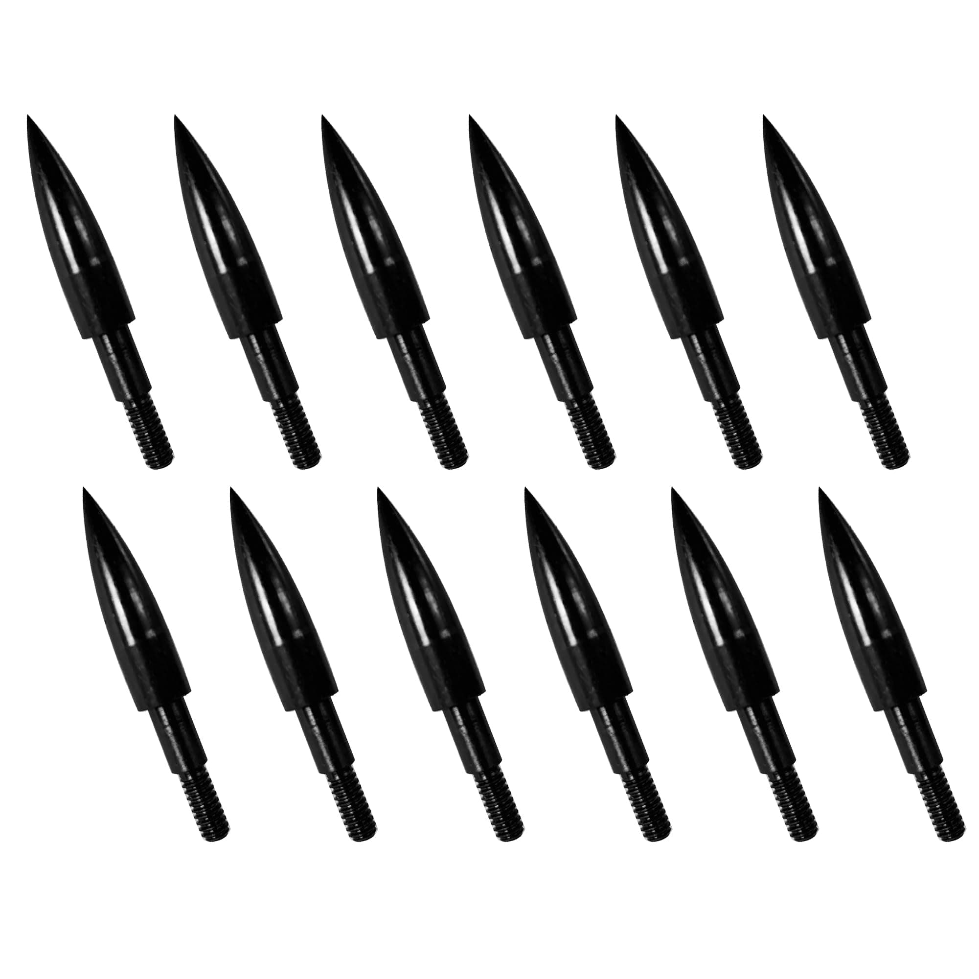 12pcs Archery Arrow Tips 100/125/150/200 Grain Field Tips 5/16 Inch Screw in Bullet Points , Archery Target Crossbow Practice Tip for Arrow Recurve Bow Compound Bow, Hunting Bow Arrow Target Practice