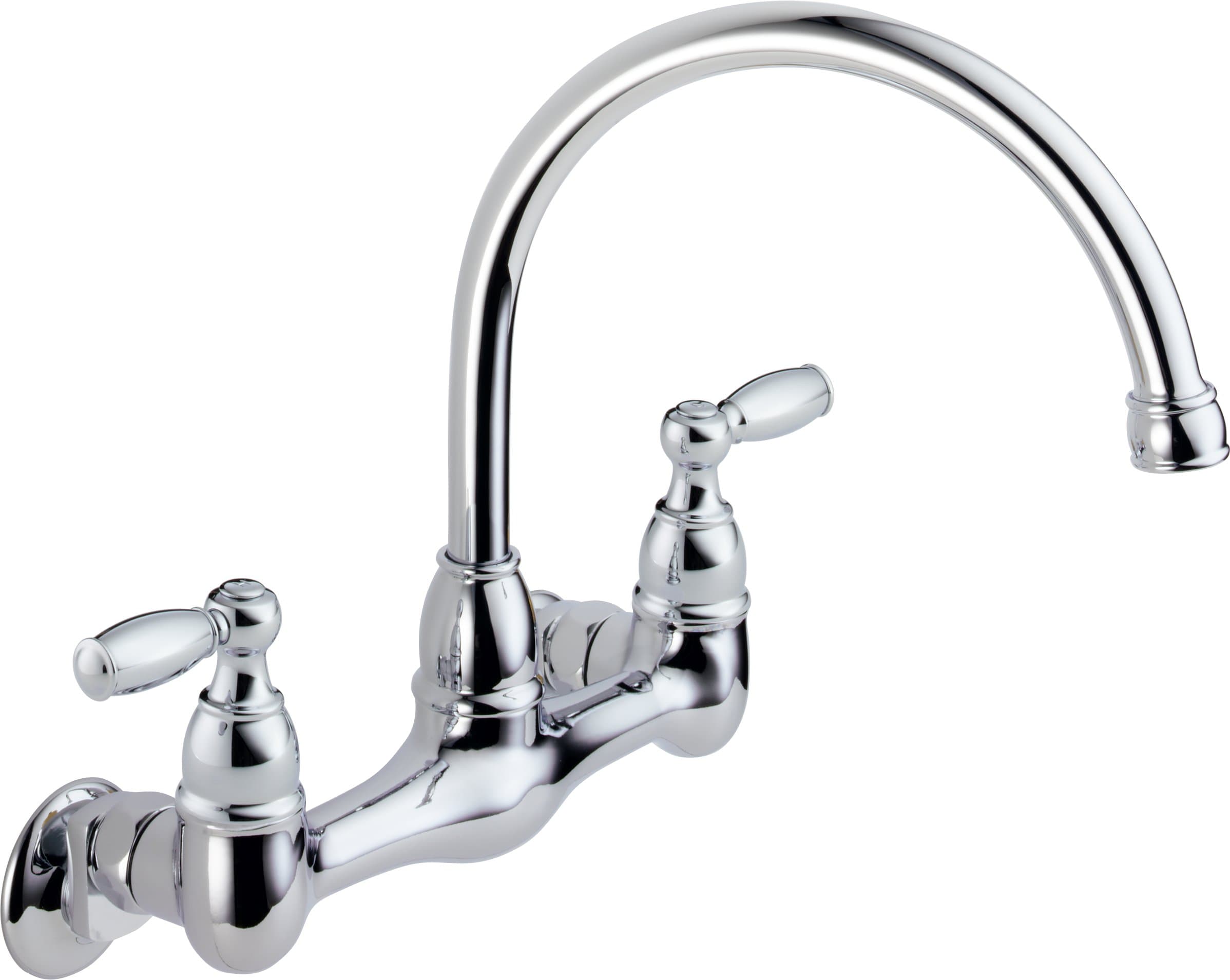 Claymore 2-Handle Wall-Mount Kitchen Sink Faucet, Chrome P299305LF