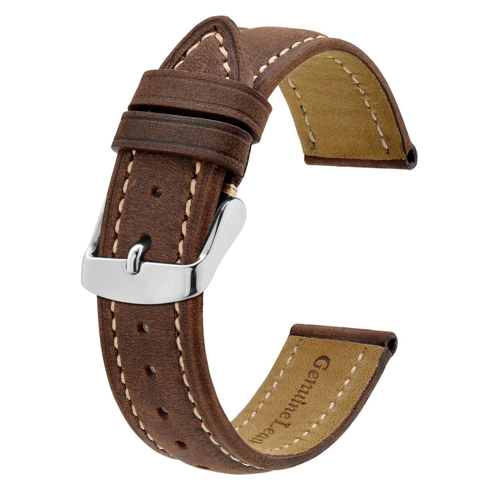 Watch Strap, Vintage Leather Replacement Bracelet, Band Width-14mm 15mm 16mm 17mm 18mm 19mm 20mm 21mm 22mm 23mm 24mm