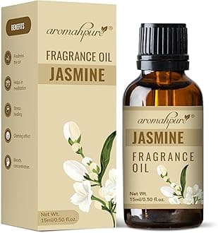 Aromahpure Fragrance Oil | 15 ml | Jasmine Aroma Oil for Home Fragrance | Best for Aromatherapy | Helps in Meditation | Used in Diffusers, Candles, Air Fresheners, Soaps, IFRA Certified