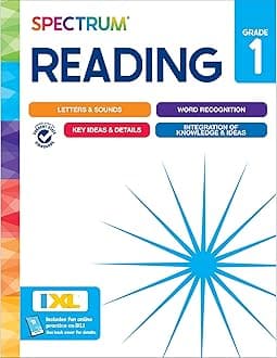 Spectrum Reading 1st Grade Workbooks, Activity Book Covering the Alphabet, Sight Words, Passages, and more Phonics, Classroom or Homeschool Curriculum