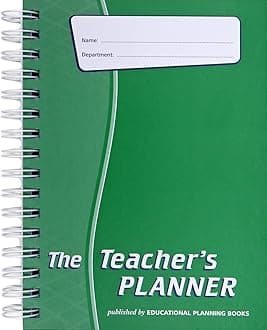 EDUCATIONAL PLANNING BOOKSThe Teachers Planner 2025-26 | (A5, 6 Periods) | Page-a-Day & Undated, with Dedicated Pages for Year Planning, Exams, Marking, Contacts, and more - Green (TP9-G)
