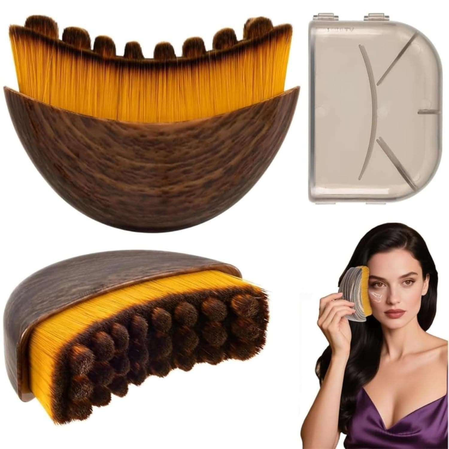 1Pack, ontour Face Brush for Lymphatic Drainage, Ergonomically Designed to Fit The Skin Jawline and Chin Sculpting, Reduce Puffiness, Precision Contour Desighn, Ultra Soft Bristles.