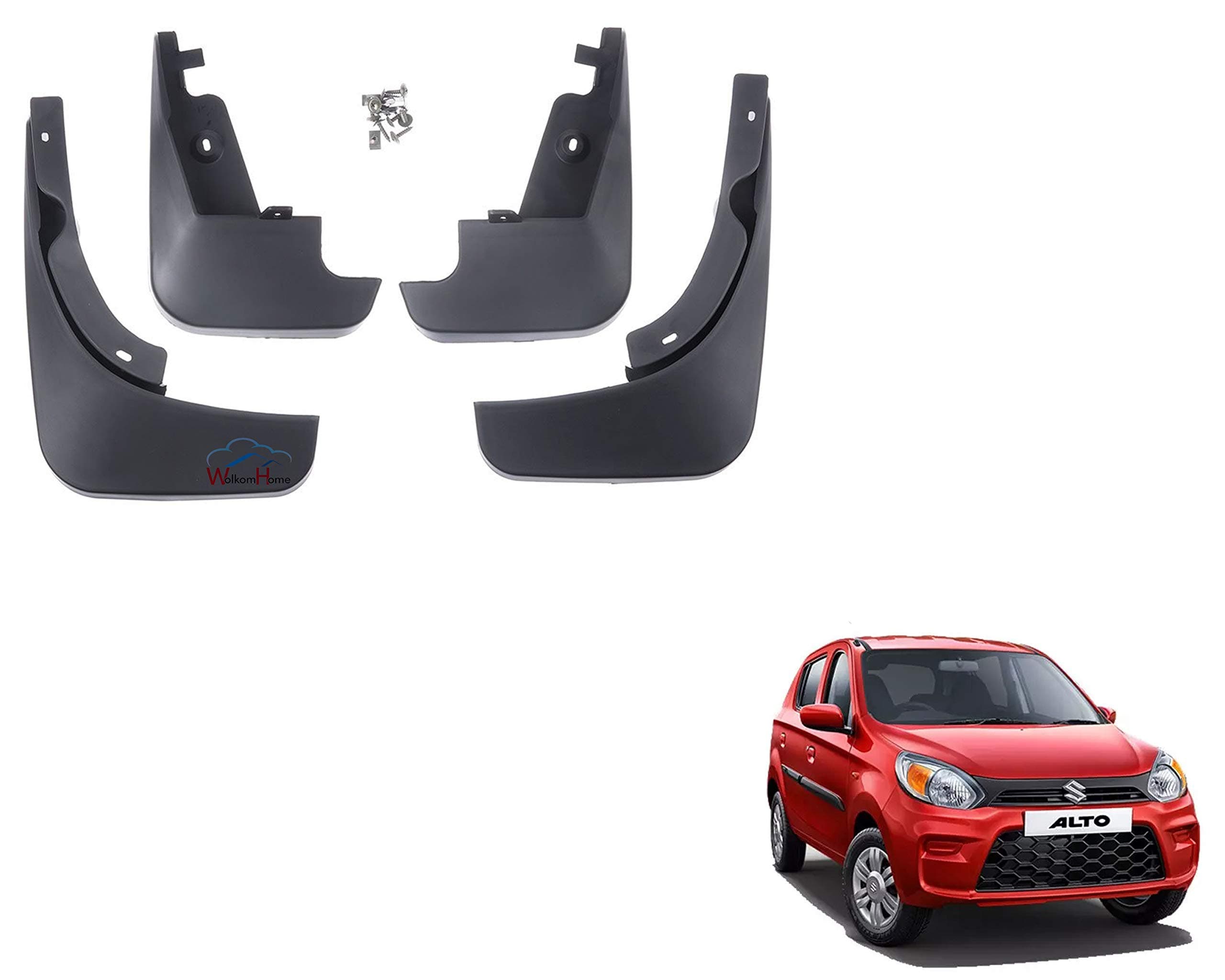 WolkomHome Car O.E Type Mud Flaps Mud Guard for Maruti Suzuki Alto 800 2020