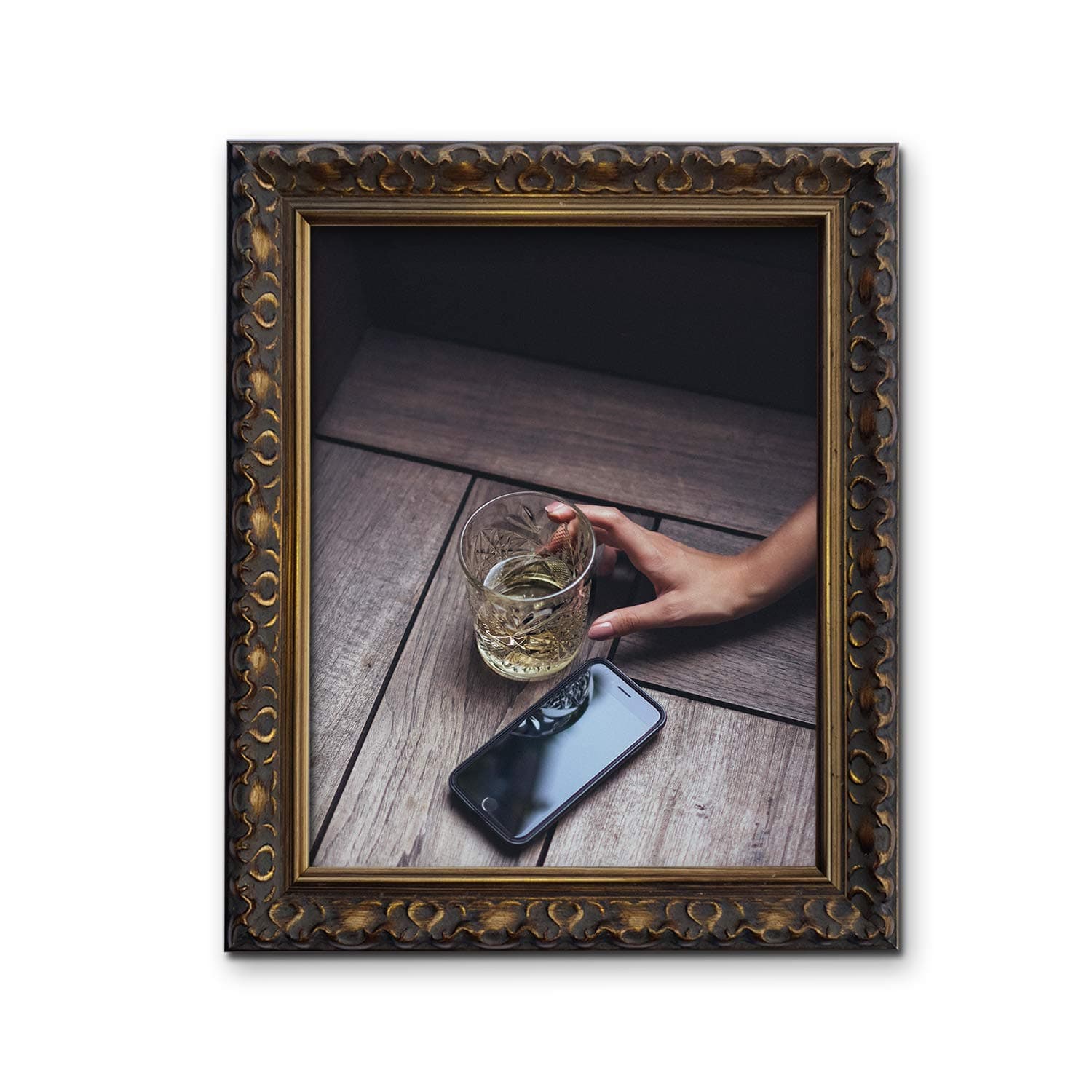 Tailored FramesVienna Gold 12" x 10" | Rustic Style Vintage Single Picture Frame | Table Top & Wall Hanging Type | Photo Frame Without Mount