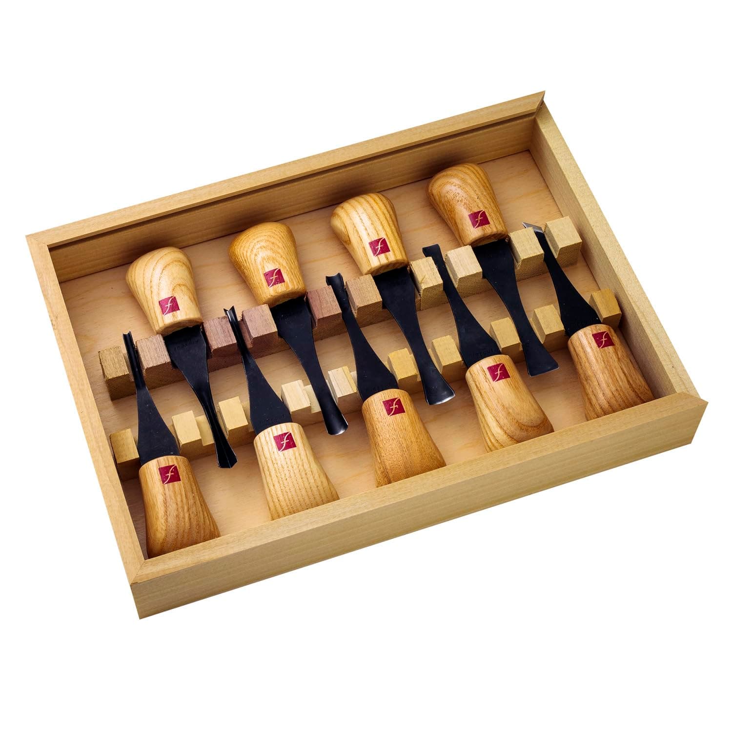 Flexcut Carving Tools, Deluxe Palm Gouges, Set of 9