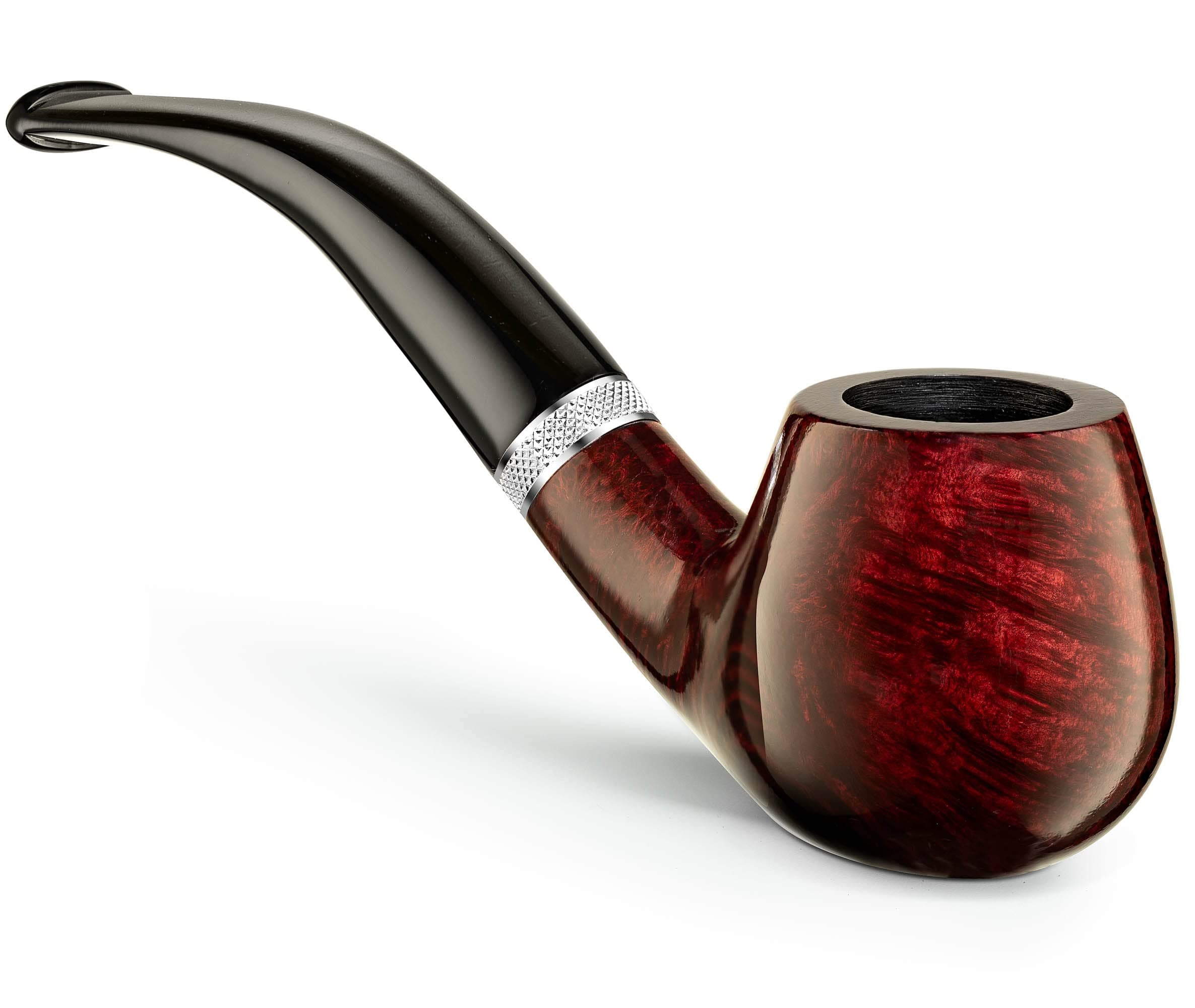Mr. Brog Full Bent Pipe - Model No: 82 Consul Pecan - Mediterranean Briar Wood Pipes For Smoking - Hand Made #82