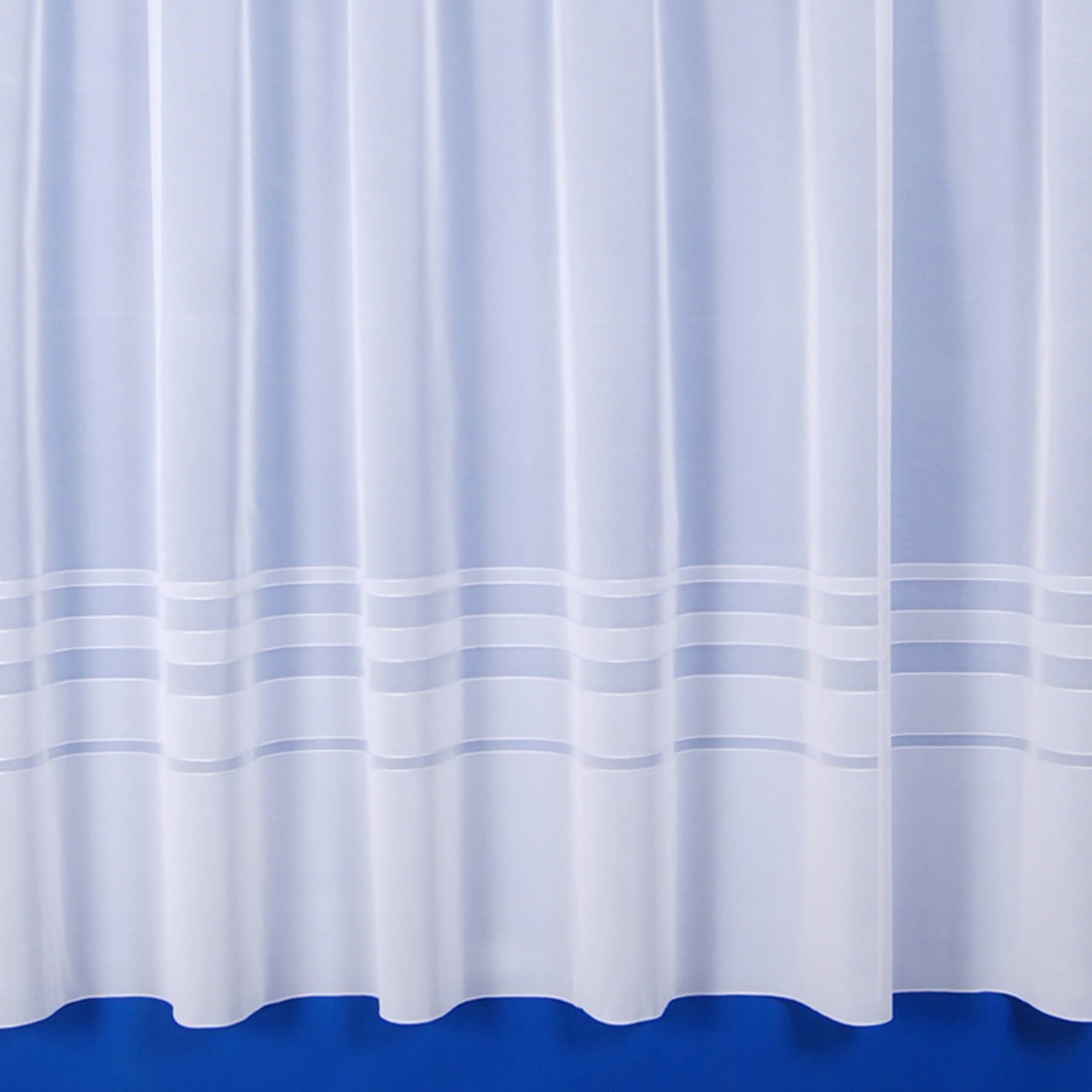 The Textile House Leanne White Semi-Plain Net Curtain - 2 Metres Wide x 36" (91cm) Drop