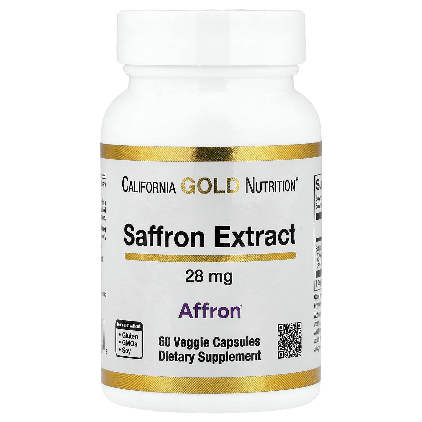 Saffron Extract with Affron®, 28 mg, 60 Veggie Capsules