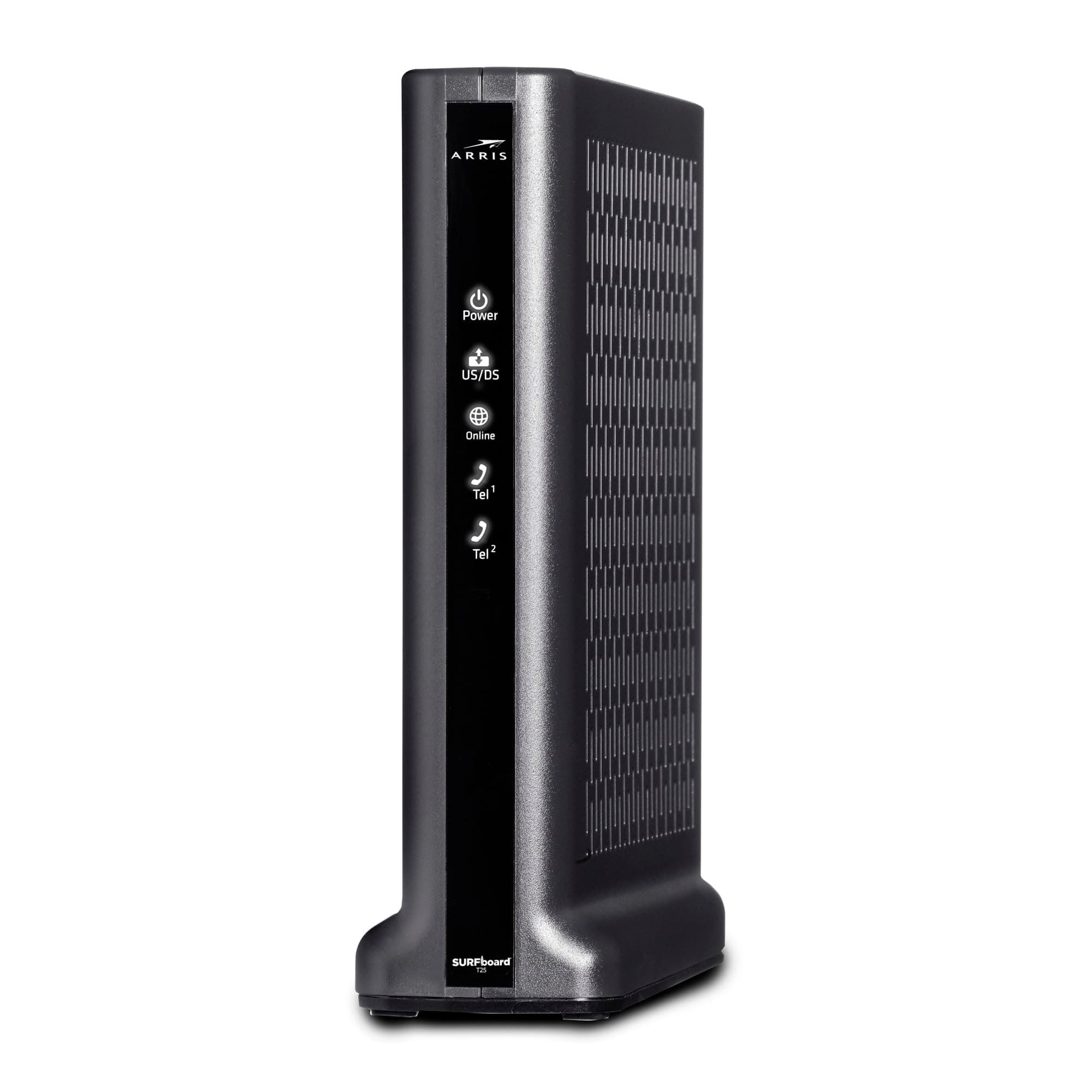 ARRIS SURFboard T25 DOCSIS 3.1 Gigabit Cable Modem, Comcast Xfinity Internet & Voice, Two 1 Gbps Ports, 2 Telephony Ports, 800 Mbps Max with Xfinity Internet Plans,Black