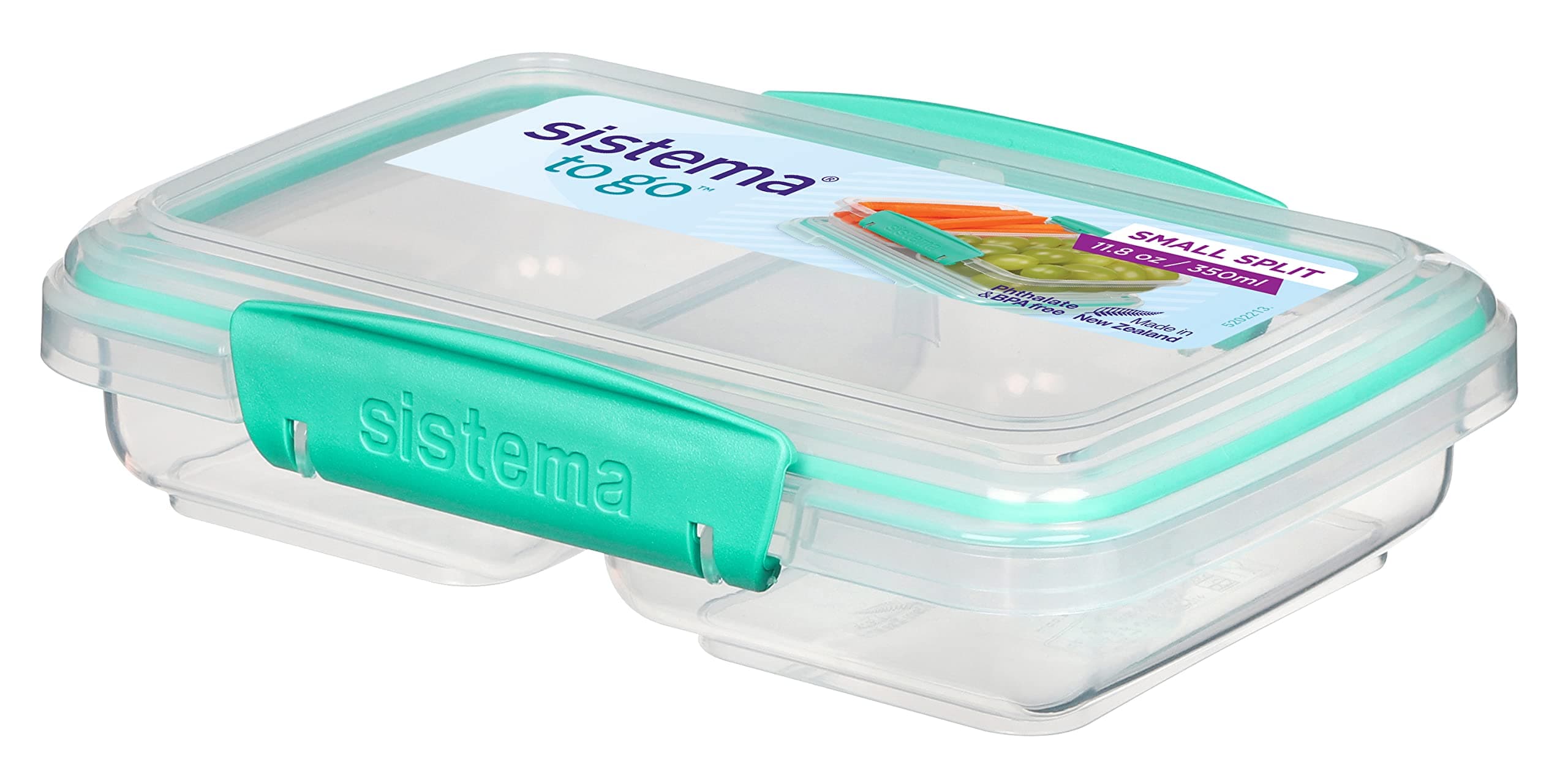 Small Split TO GO Food Storage Container | 350 ml | Lunch Box with Compartments | BPA-Free | assorted colors