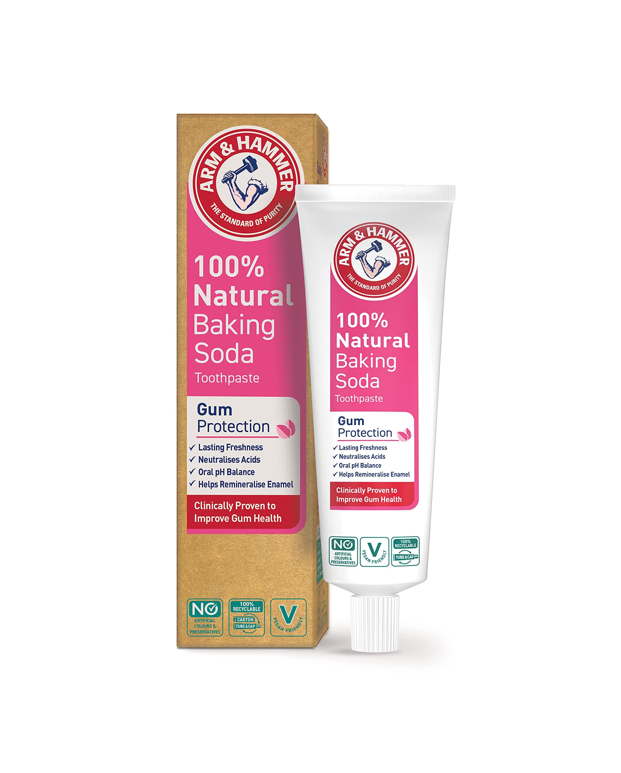 100% Natural Baking Soda Gum Protection Toothpaste, 75ml