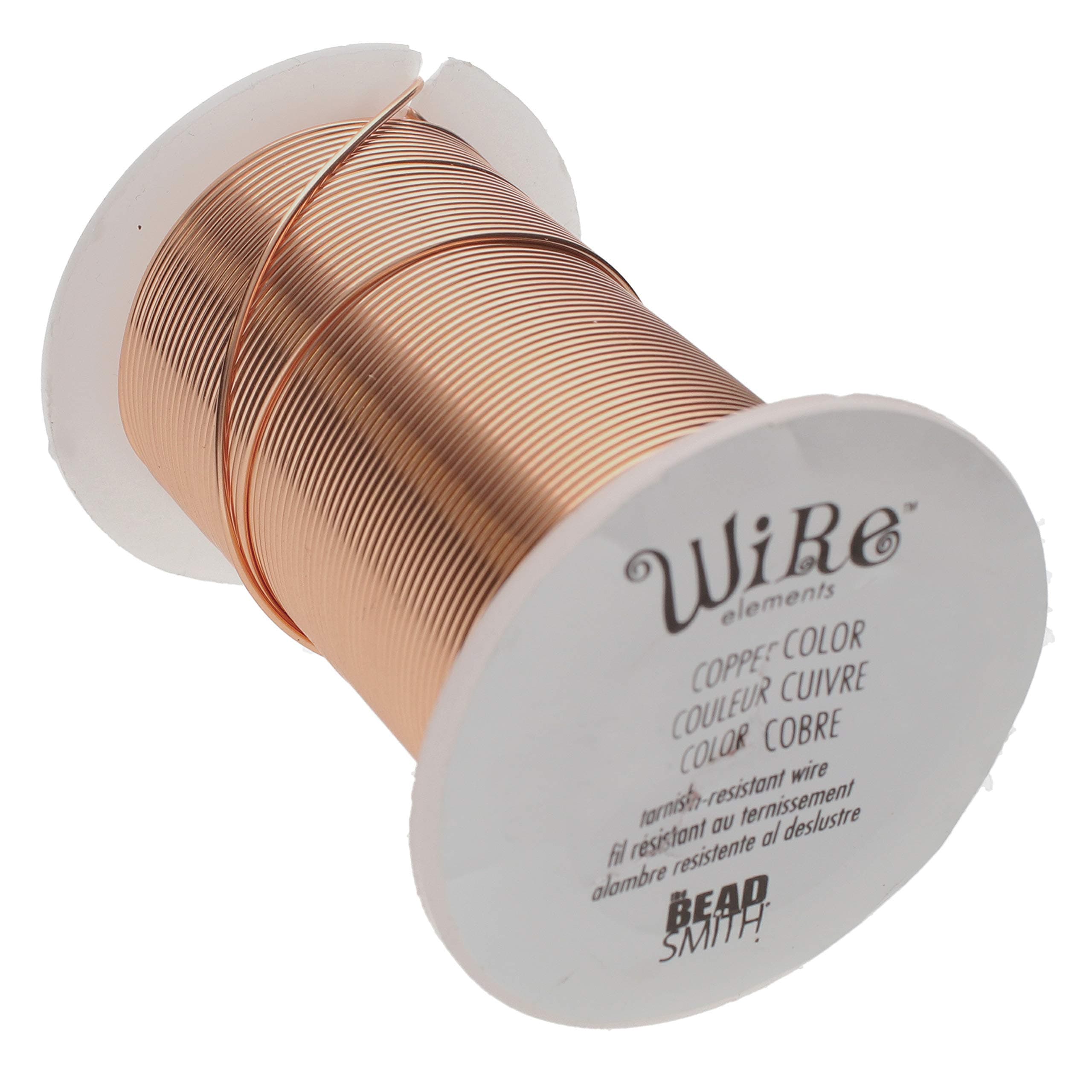 The Beadsmith Wire Elements 20-Gauge Lacquered Tarnish-Resistant Copper Wire for Jewelry Making, 15 Yard, 13.72 Meter Spool (Copper Color)
