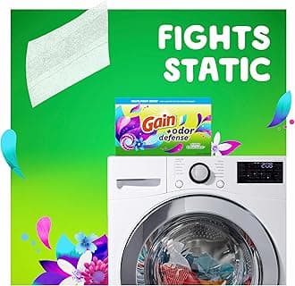 Gain Dryer Sheets Plus Odor Defense, Super Fresh Blast Scent, 120 Count, Helps fight static and odor, laundry sheets