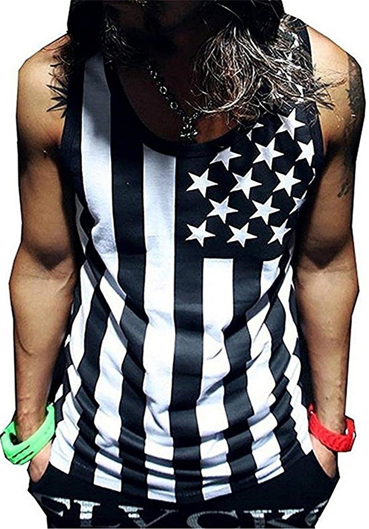 Men's Pullover Tank Top Shirt X-Small Black