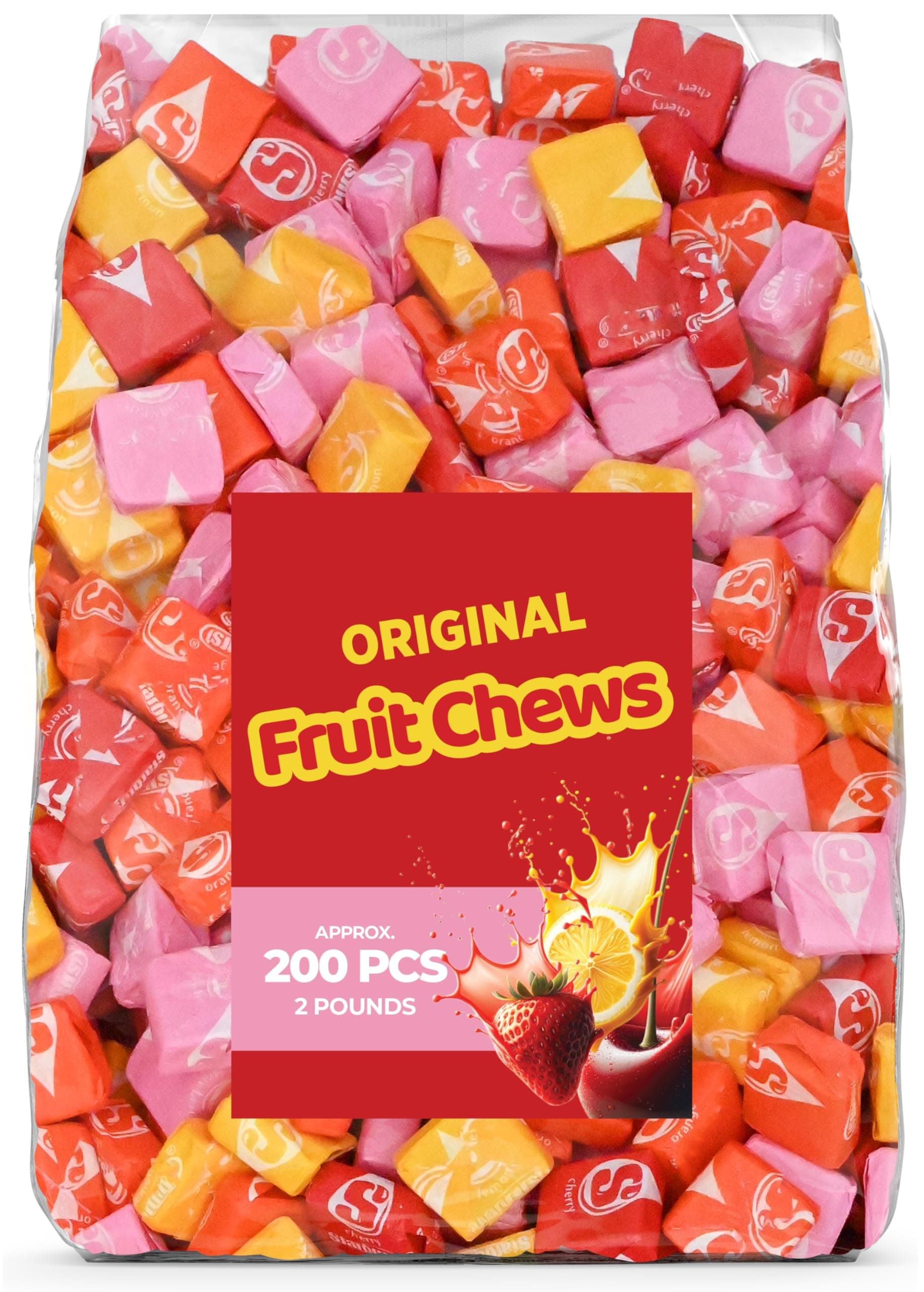 Starburst Original Fruit Chews Candy, 2 Pounds Bulk - Approx. 200 Assorted Individually Wrapped Pieces