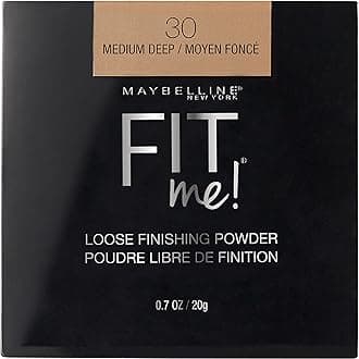 Maybelline New York Fit Me Loose Finishing Powder, Silky and Lightweight, Natural-looking skin, Quick blendable skin-friendly flawless makeup Loose Powder - Medium Deep|20 grams