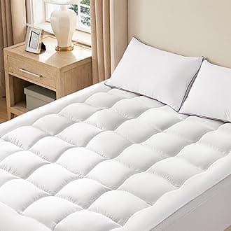 Bedsure Twin XL Mattress Topper - Soft Mattress Pad for College Dorm Room Essentials, Extra Long Twin Pillow Top Mattress Topper with 8-21" Deep Pocket, White (Extra Thicker), 39x80 Inches