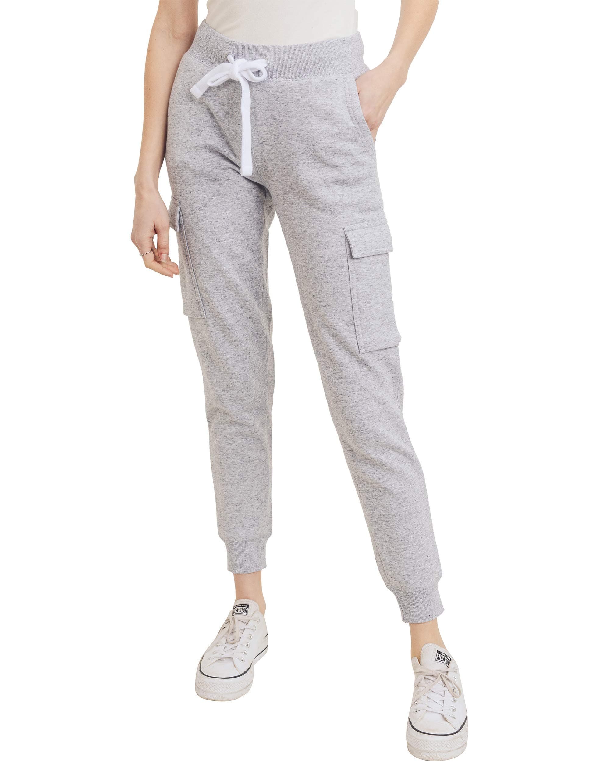 GoodthreadsGoodthreads Women's Ultra Soft Fleece Midweight Casual Solid Cargo Jogger Pants