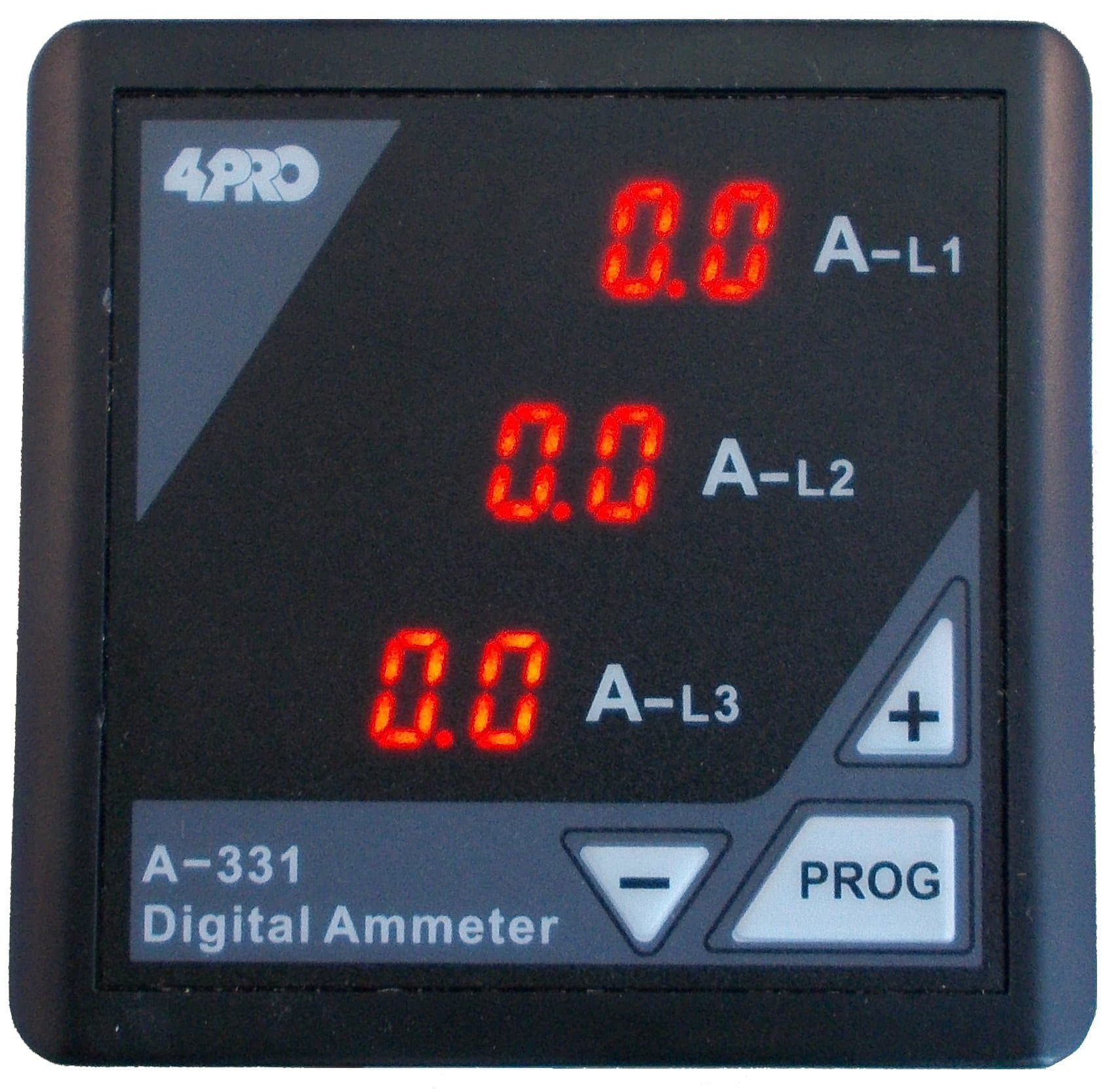 4PRO A-331 Digital Ammeter, 3 Phase, 90-275VAC 50/60Hz