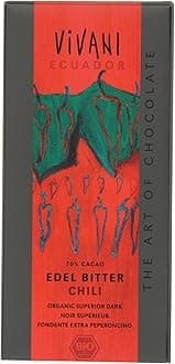 Organic Superior Dark Chili Chocolate 100 g (Pack of 5)