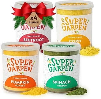 Freeze Dried Beetroot, Corn, Pumpkin, Spinach Powder | 100% Natural, No Sugar added, Gluten Free | Nutritious Freeze Dried Food | Space and Astronaut Food Gift Set for Birthday, Party | 15.16 oz