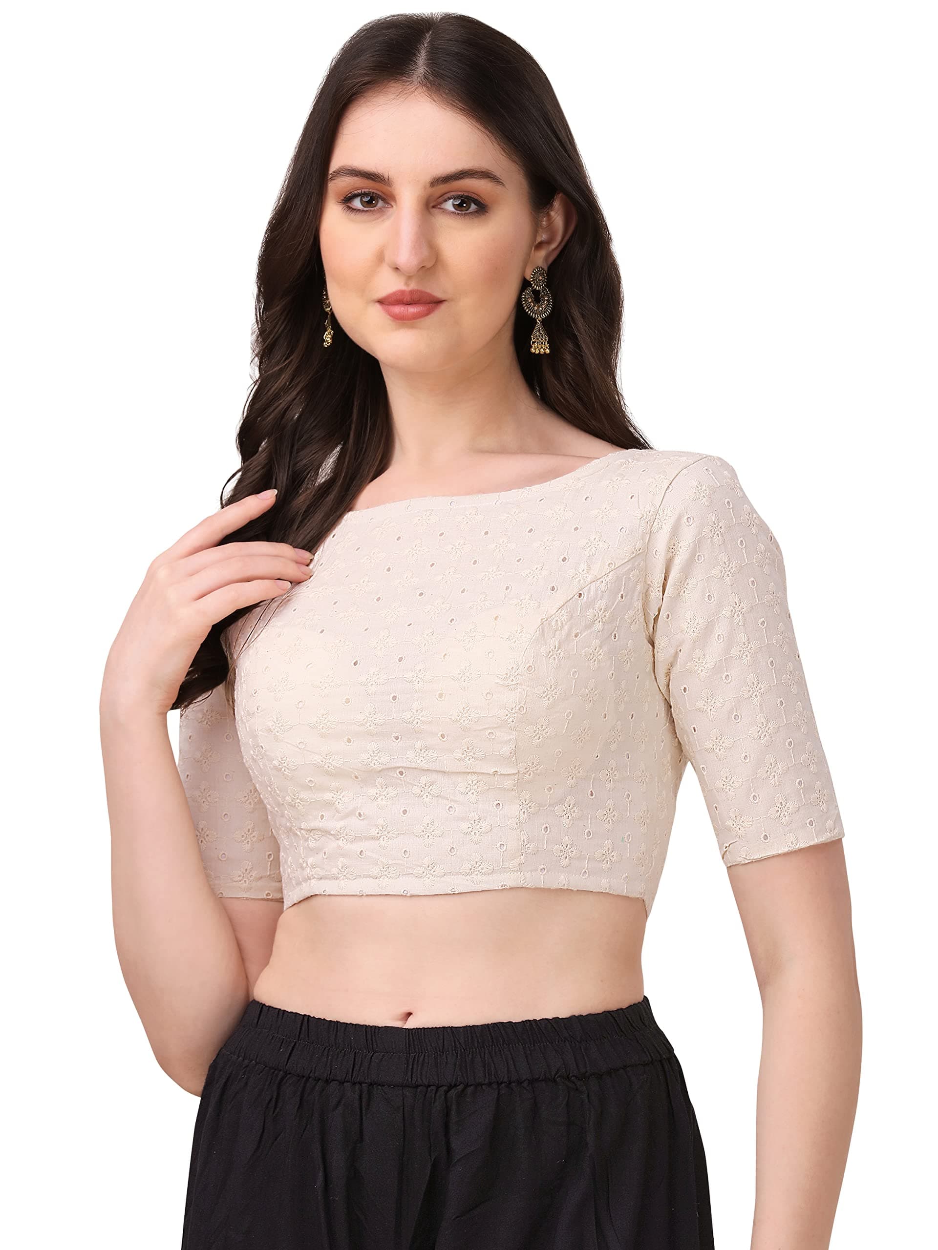 OOMPH!伸縮性のあるレディメイドブラウス、女性用レギュラーライクラ