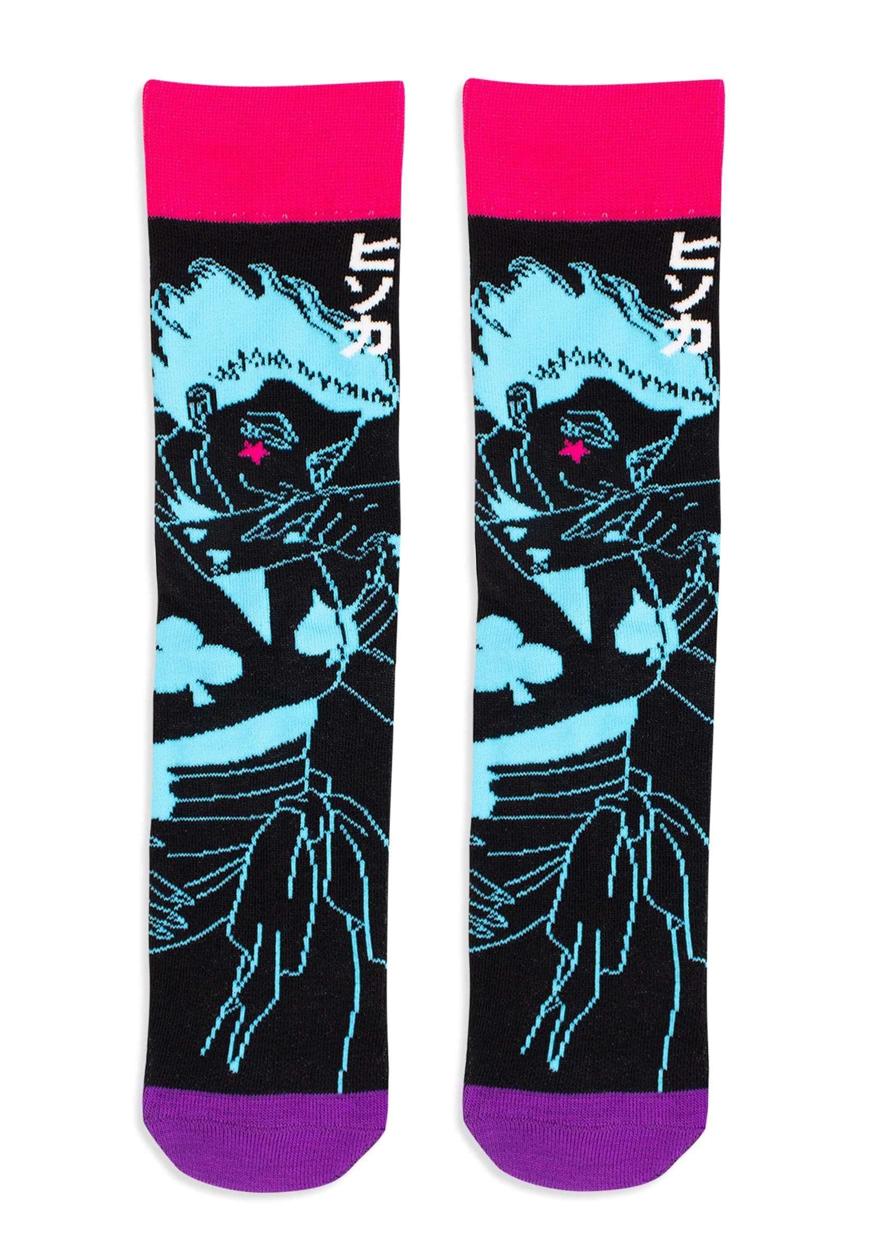 Hunter x Hunter Neon Hisoka Crew Socks Standard