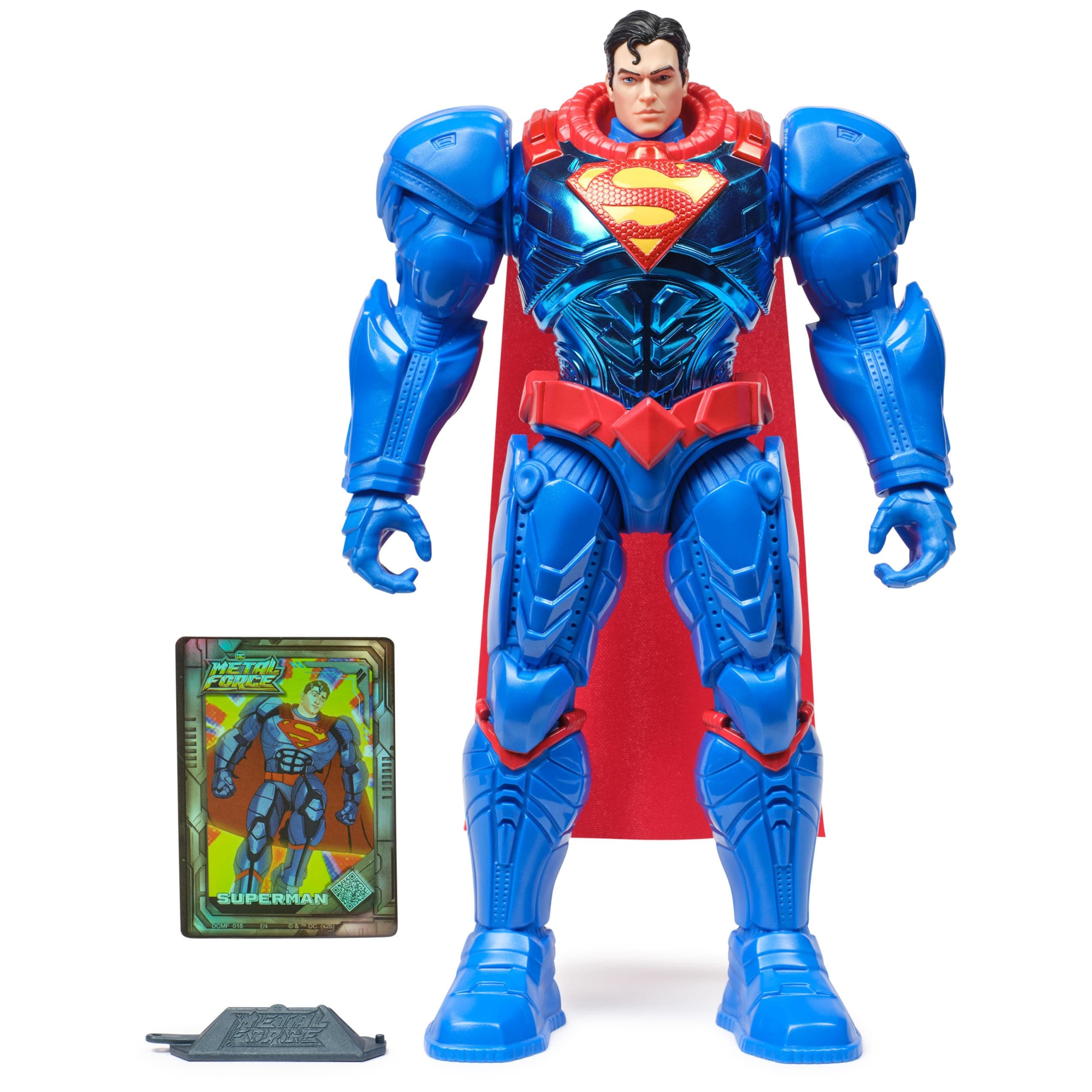 DC Comics, Metal Force Superman Action Figure, 12-Inch Extra Large Super Hero Collectible Kids Toys for Boys and Girls Ages 4 and Up