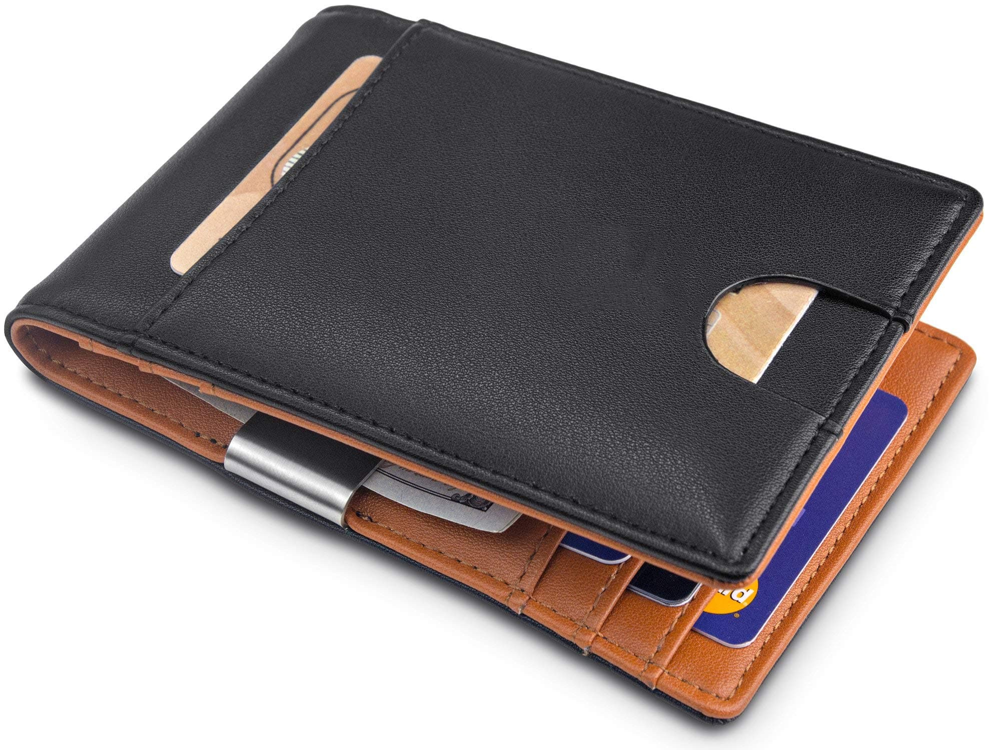 Card Holder Slim Front Pocket Wallet ID Window Card Case Wallet with RFID Blocking Card Holder Minimalist
