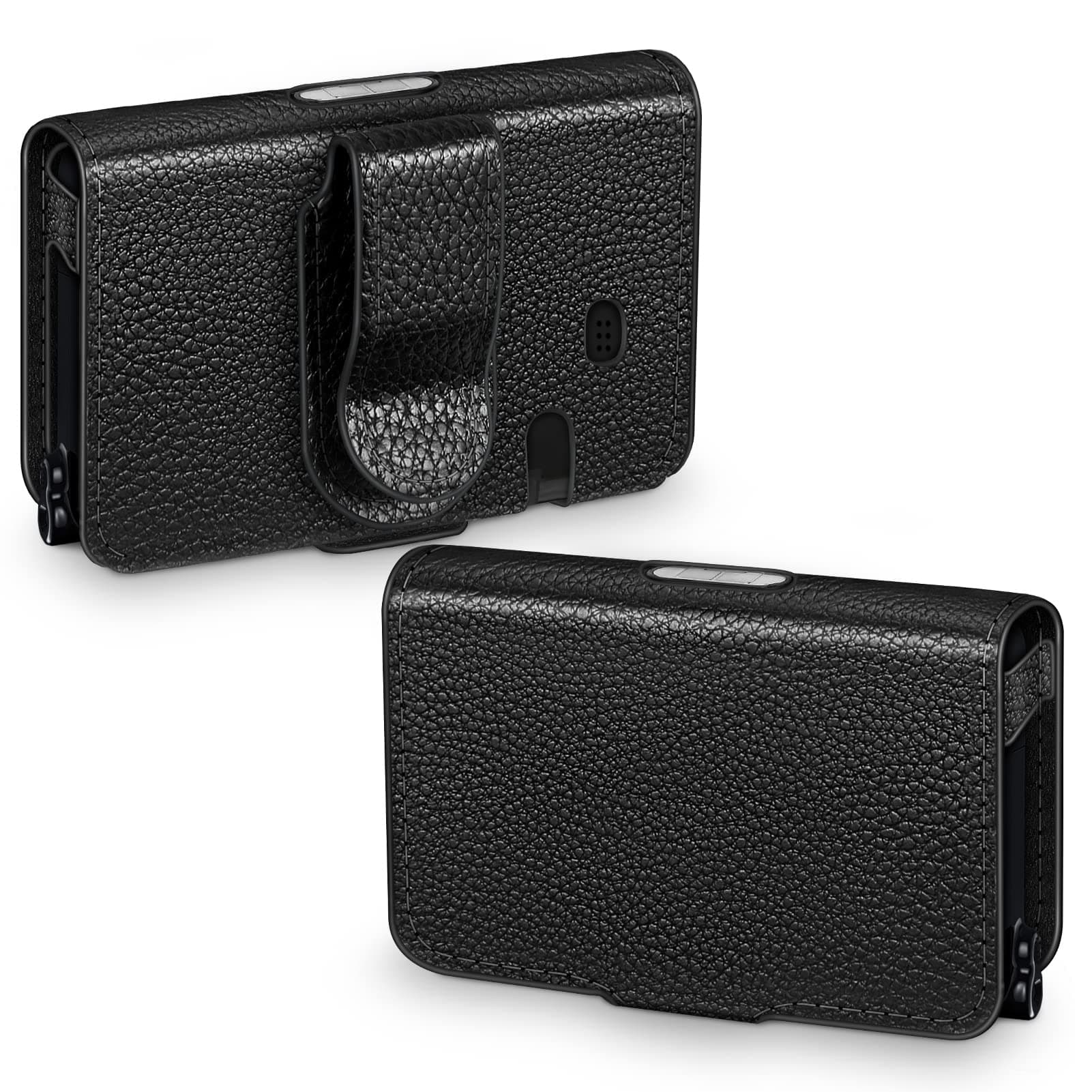 MEDMAX PU Leather Protective Case for Tandem T:Slim X2 / T:Slim Insulin Pumps, Lightweight Diabetic Storage Carrying Case with Belt Clip (Black-Upgraded)