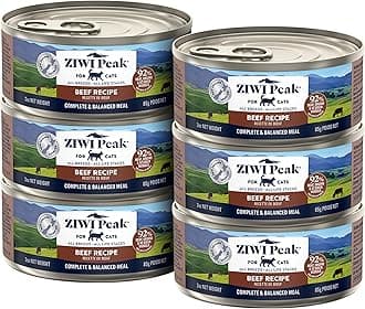 ZIWI Peak Wet Cat Food – All Natural, High Protein, Grain Free, Limited Ingredient, with Superfoods (Beef, Case of 6, 3oz Cans)