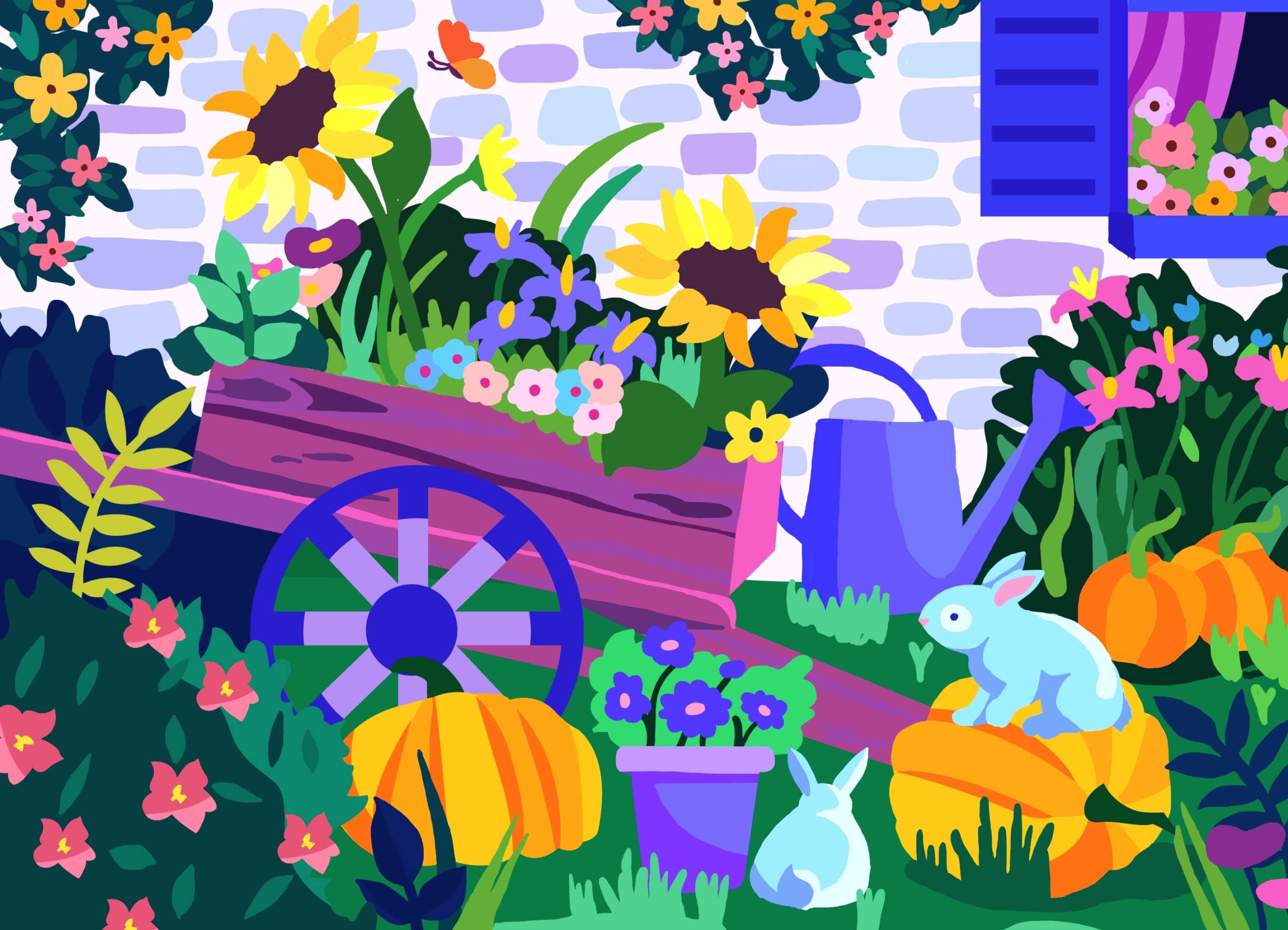 Brain Tree - Back Yard 500 Piece Puzzles for Adults-Jigsaw Puzzles-Every Piece is Unique with Droplet Technology for Anti Glare & Soft Touch Feel-19.5”Lx14.5”W