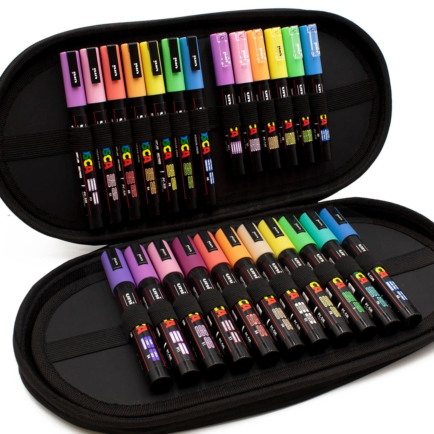 POSCAPC-5M / PC-3M / PC-1M - Paint Marker Art Pens - Display Case of 24 - The Pastel Gift Set, Assorted Pastel