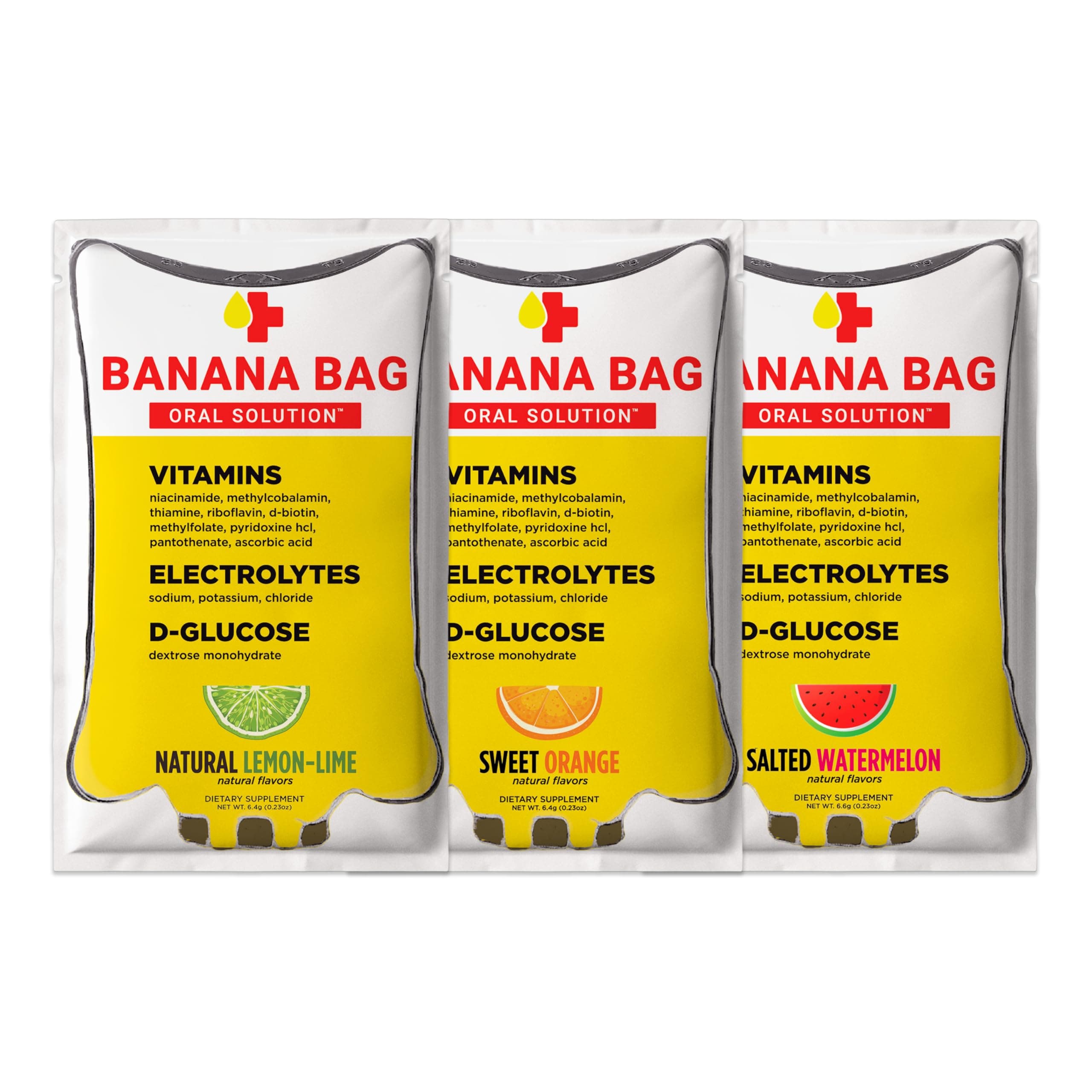 Banana Bag Oral Solution Packets – Variety Pack 30pk | A Refreshing Blend of Electrolytes, Vitamin C, and B-Complex | Crafted for Hydration and a Daily Boost Anytime—at Home, Work, or on The Go