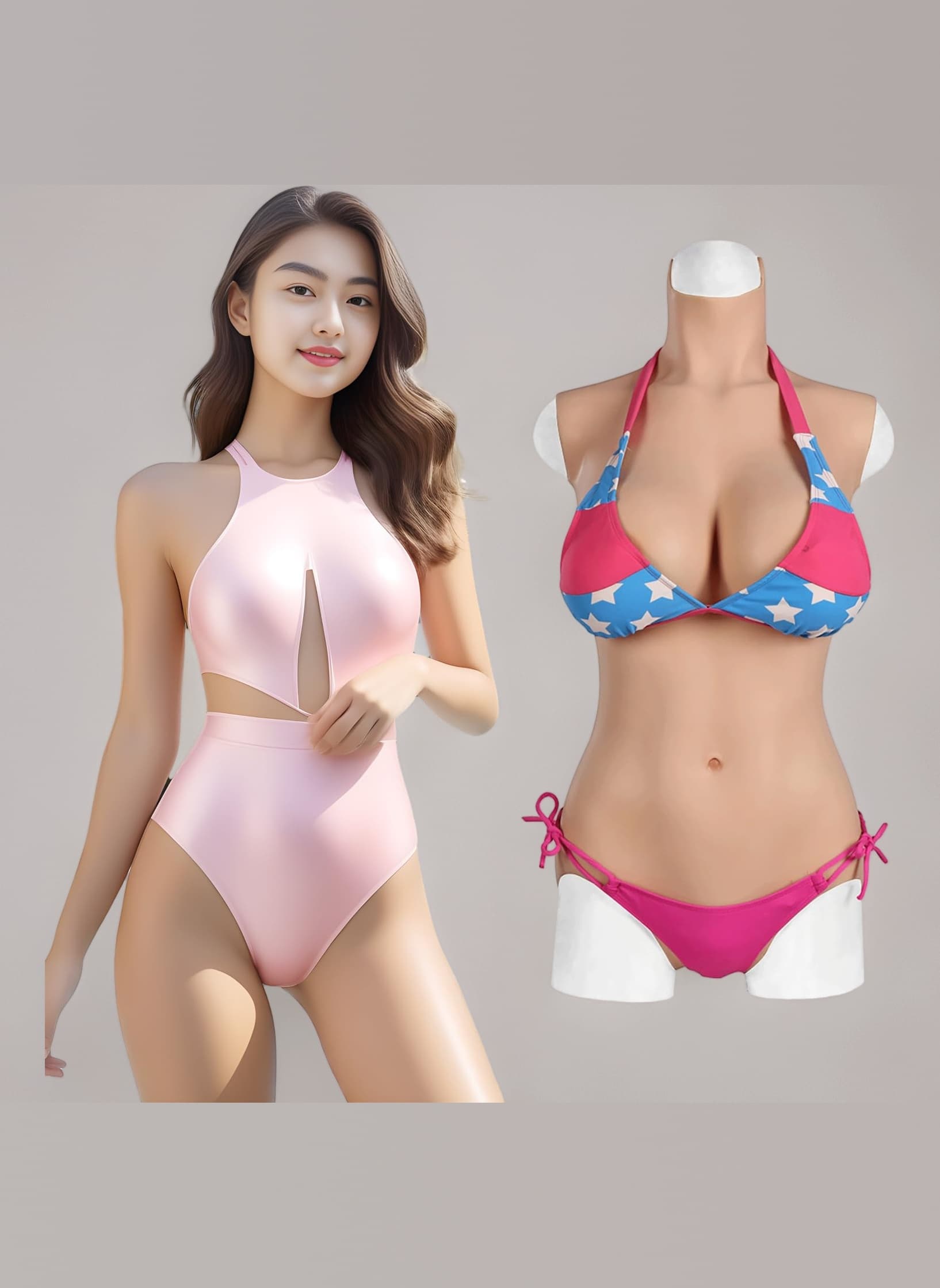 3th Genertation Silicone Bodysuit E Cup Realistic Breastplate Crossdressing Apparel Male to Female Crossdresser