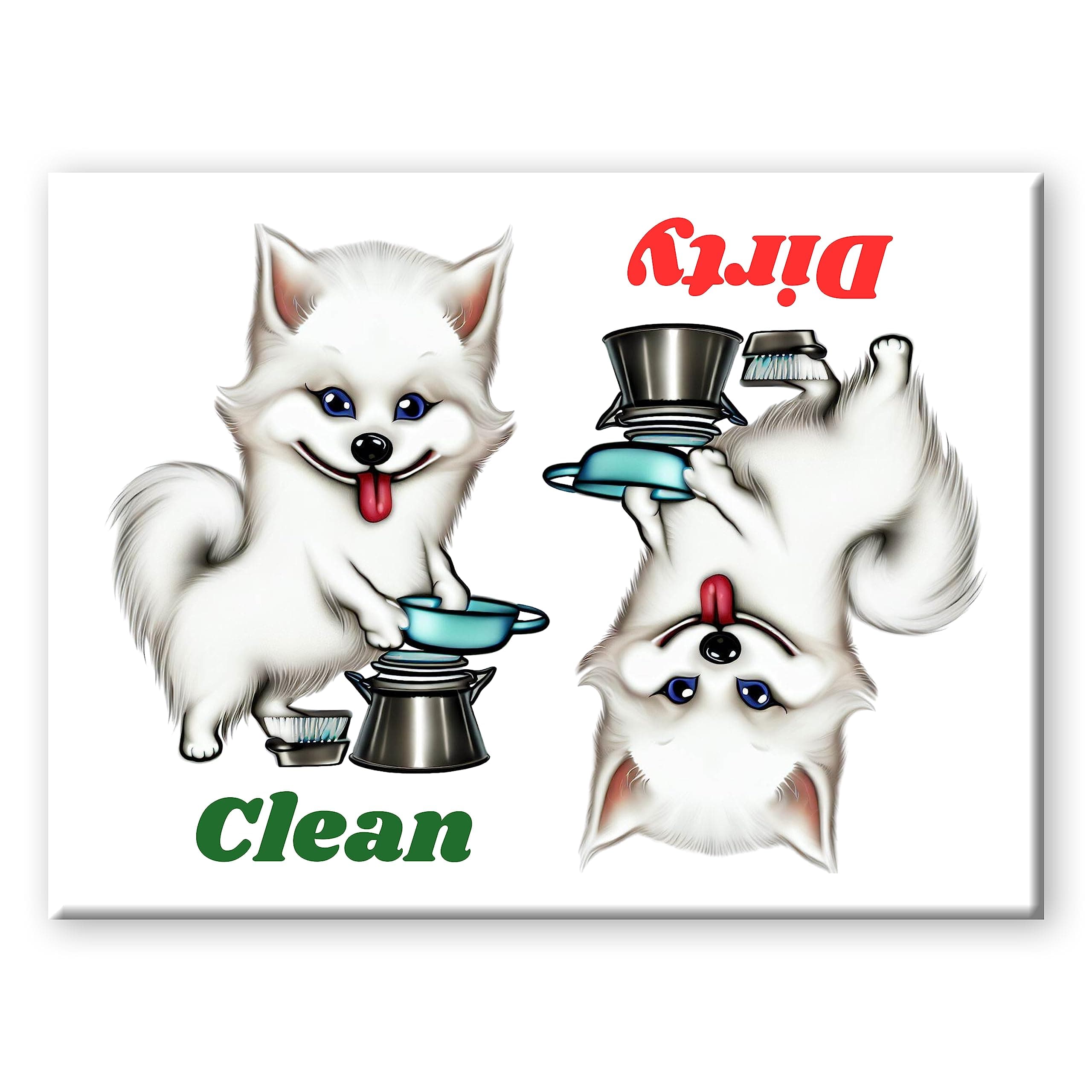 American Eskimo Dog Dishwasher Magnet