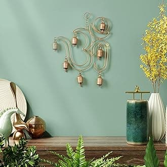 DULI Metal Windchime Metal Wall Hanging, Feng Shui, Wall Art, Wall Decor, PositiveVibes, Rustic Wall Hangings, Metal Wall Art,Diwali Decoration, Diwali Gifts (MetalWallHanging- BigOM13x10)