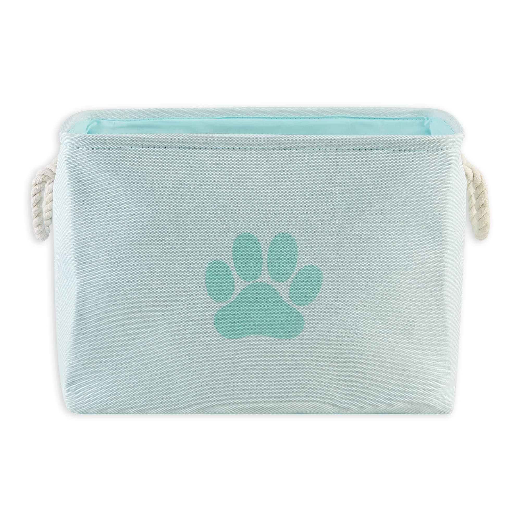 Bone Dry Pet Storage Collection Collapsible Bin, Medium Rectangle, Aqua