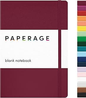 Blank Journal Notebook, (Burgundy), 160 Pages, Medium 5.7 inches x 8 inches - 100 GSM Thick Paper, Hardcover