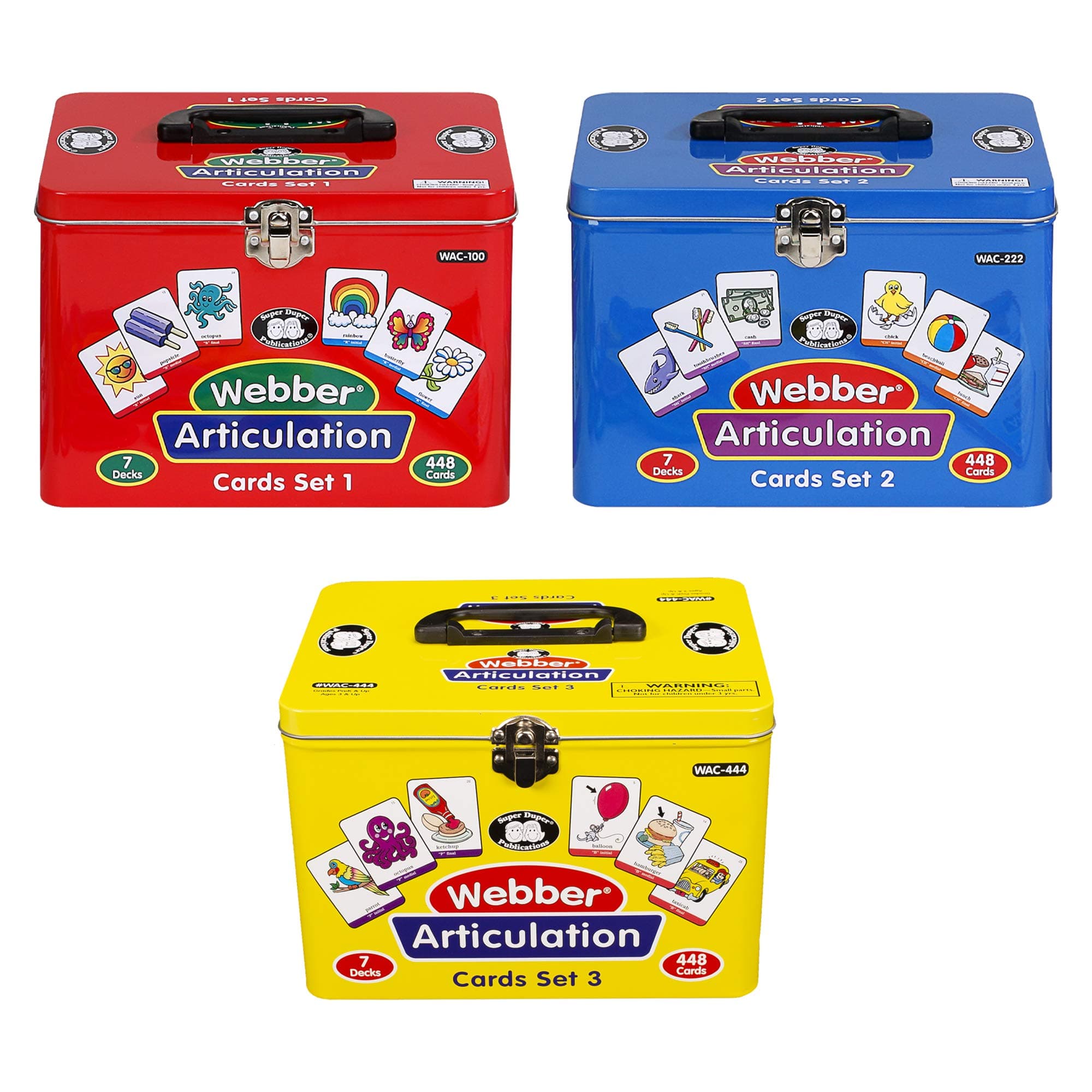 Webber® Articulation Card Decks Sets1, 2, & 3 | Educational Learning Resource for Children | Flashcards for Speech Therapy
