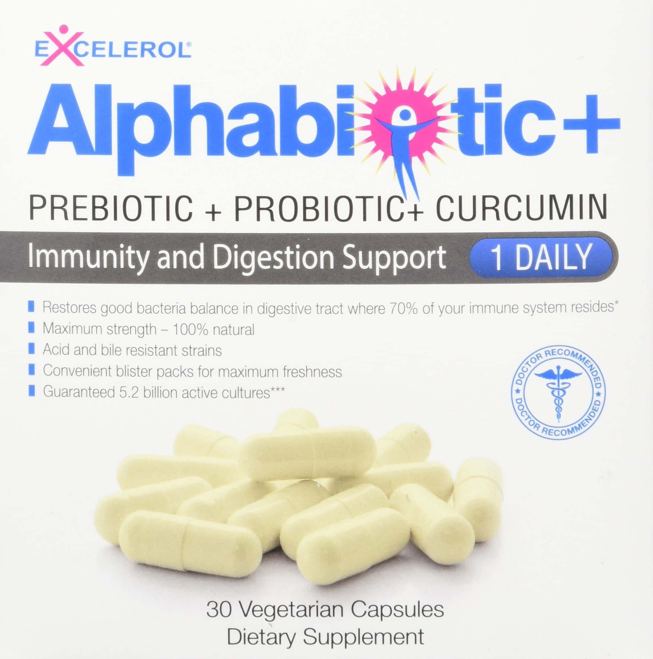 Excelerol Alpha Biotic Plus Probiotic Supplement, 30 Count