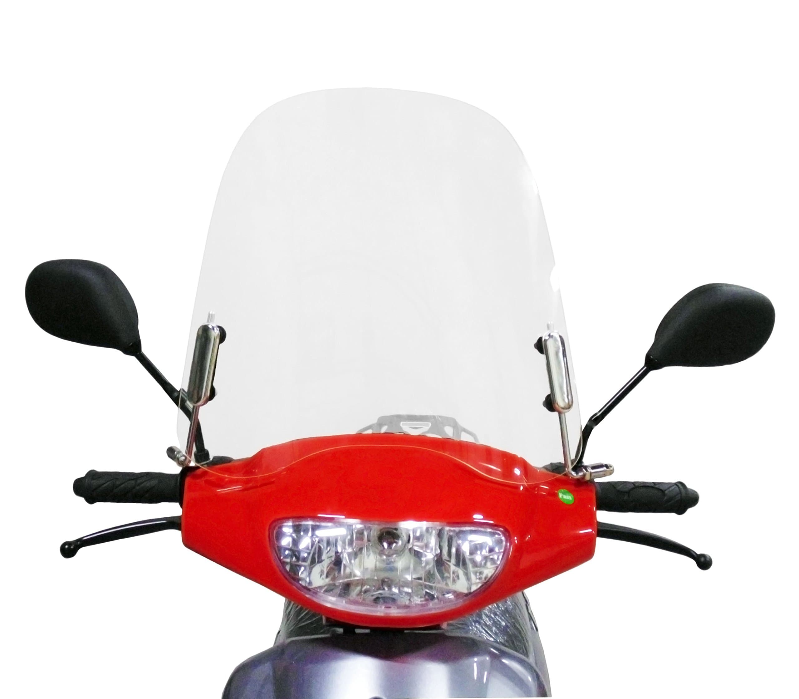 Scooter Windshield 3 millimeters Clear Plastic Acrylic comes with mounting hardware