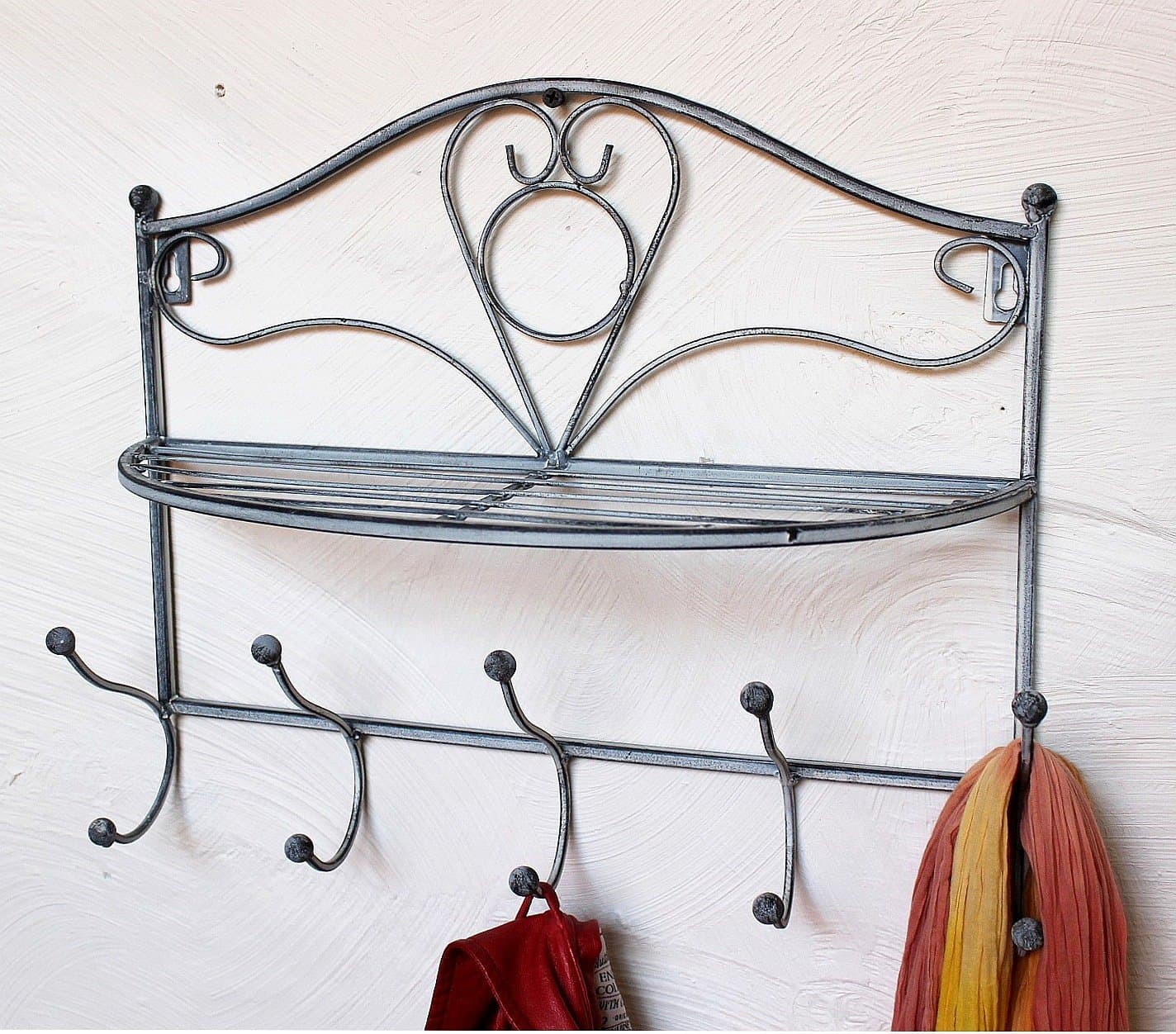 DanDiBo Hat Rack Romance 20122 Wall-Mounted Hat Rack 38 cm Coat Hook Shelf Hook