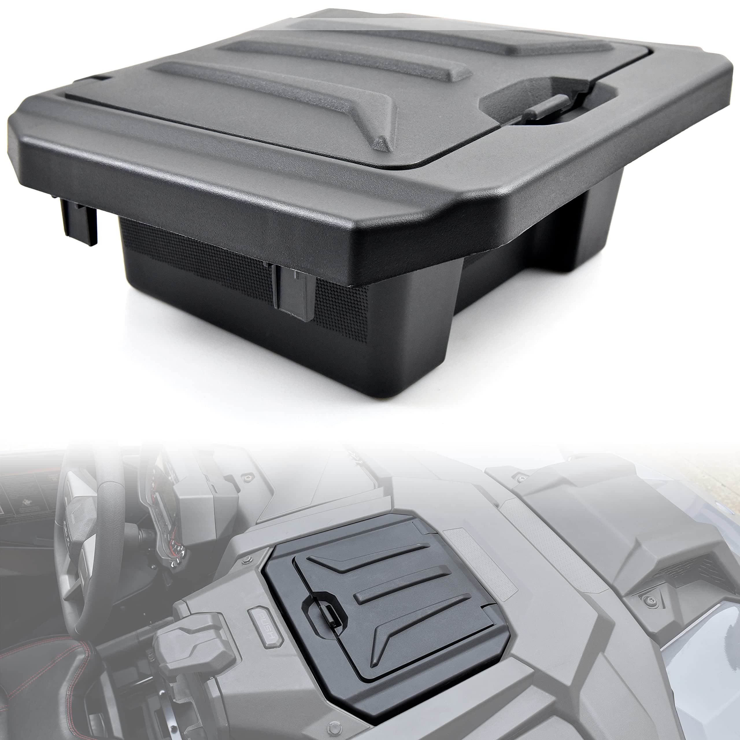 SAUTVS Center Console Dash Storage Box for Polaris RZR PRO XP/PRO R/Turbo R 2020-2024 Accessories, Center Compartment Box Storage Bin
