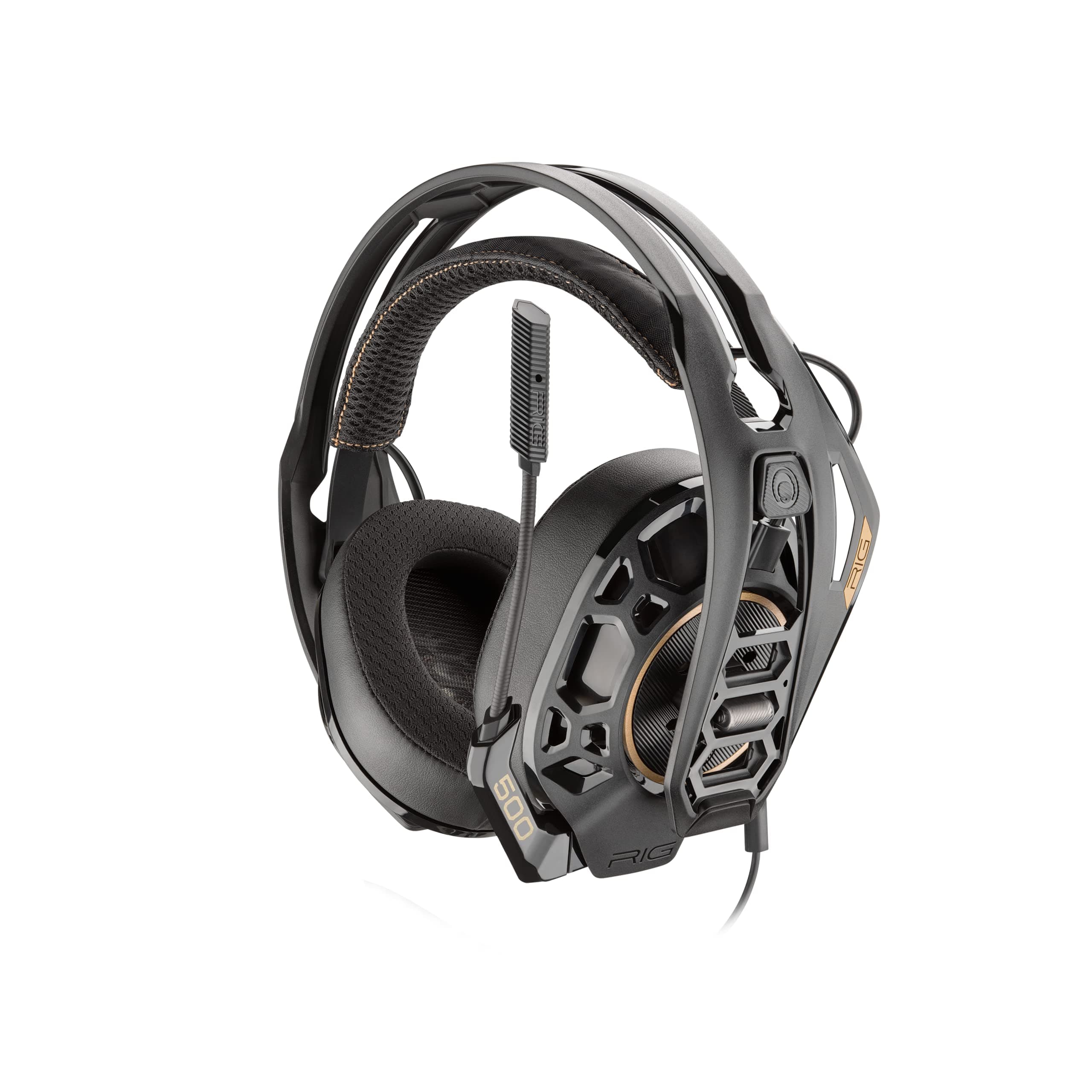RIG 500 PRO HS Officially Licensed PlayStation Competition-Grade Headset with RIG Audio Dial for PS4, PS5, PC - 50mm Speaker Drivers - Flip to Mute Noise Canceling Mic