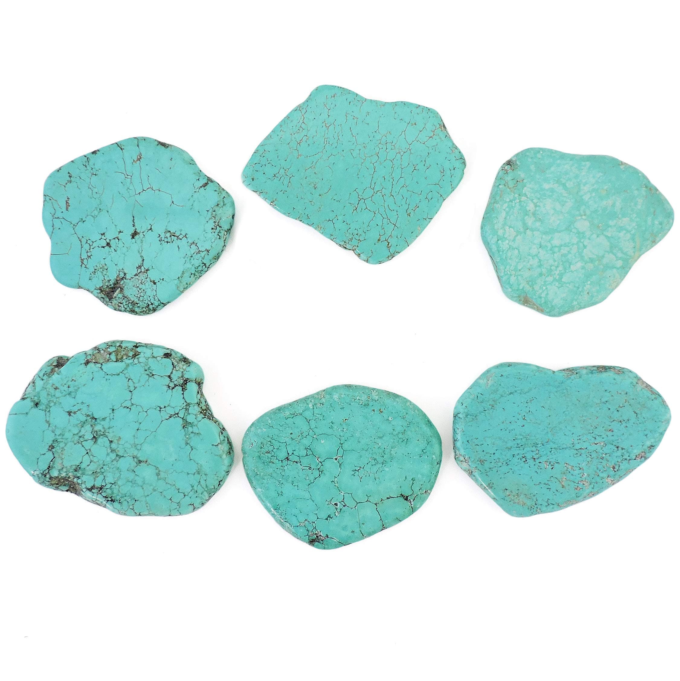 COIRIS Natural Turquoise Gemstone Big Irregular Shape Chips Stone Loose Beads for Jewelry Making Extra Large blue