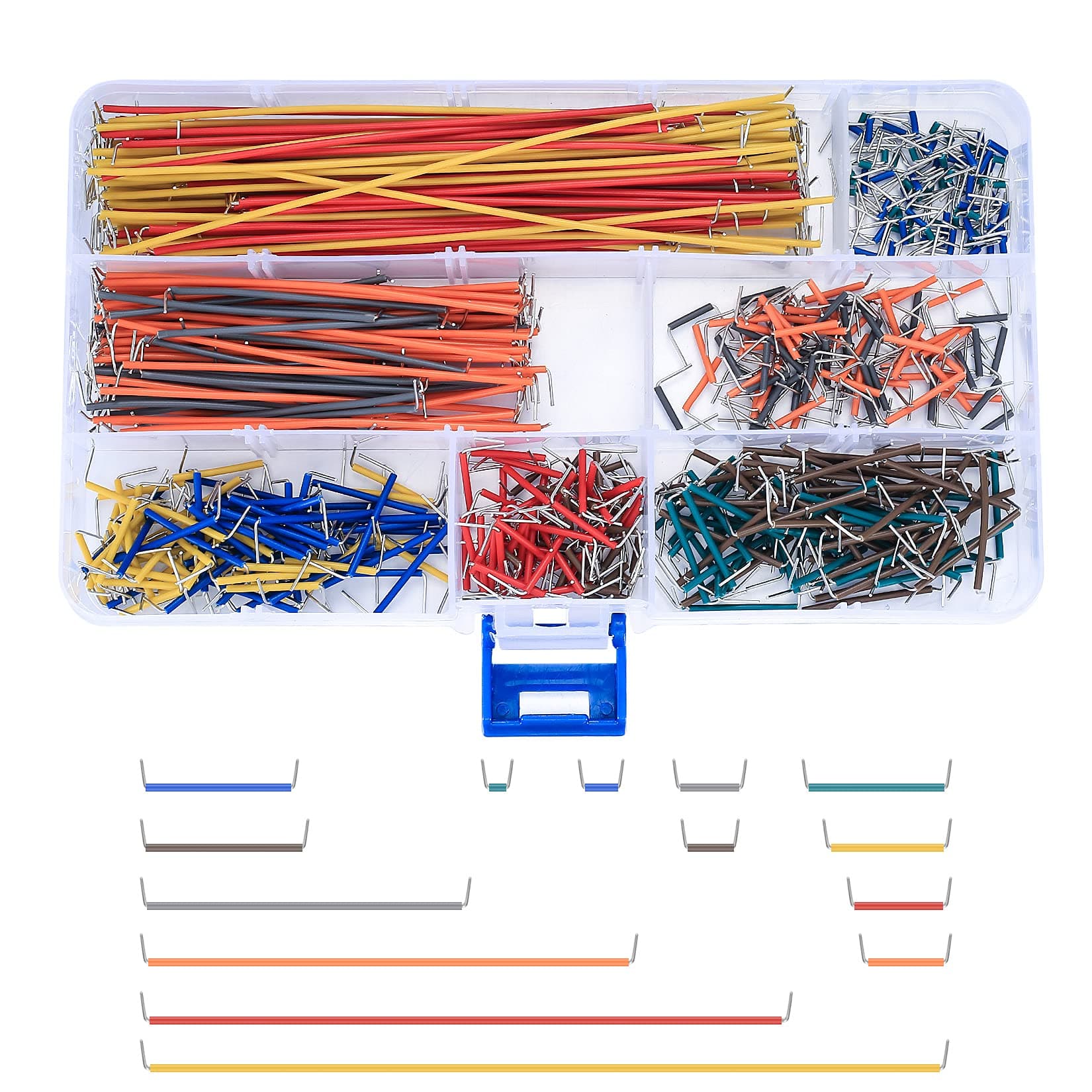 560 PcsJumper Wire Kit, 14 Lengths Assorted Breadboard Jumper Wire Cable, Preformed U-shape Solderless Male to Male Jumper Wires Prototyping Breadboard