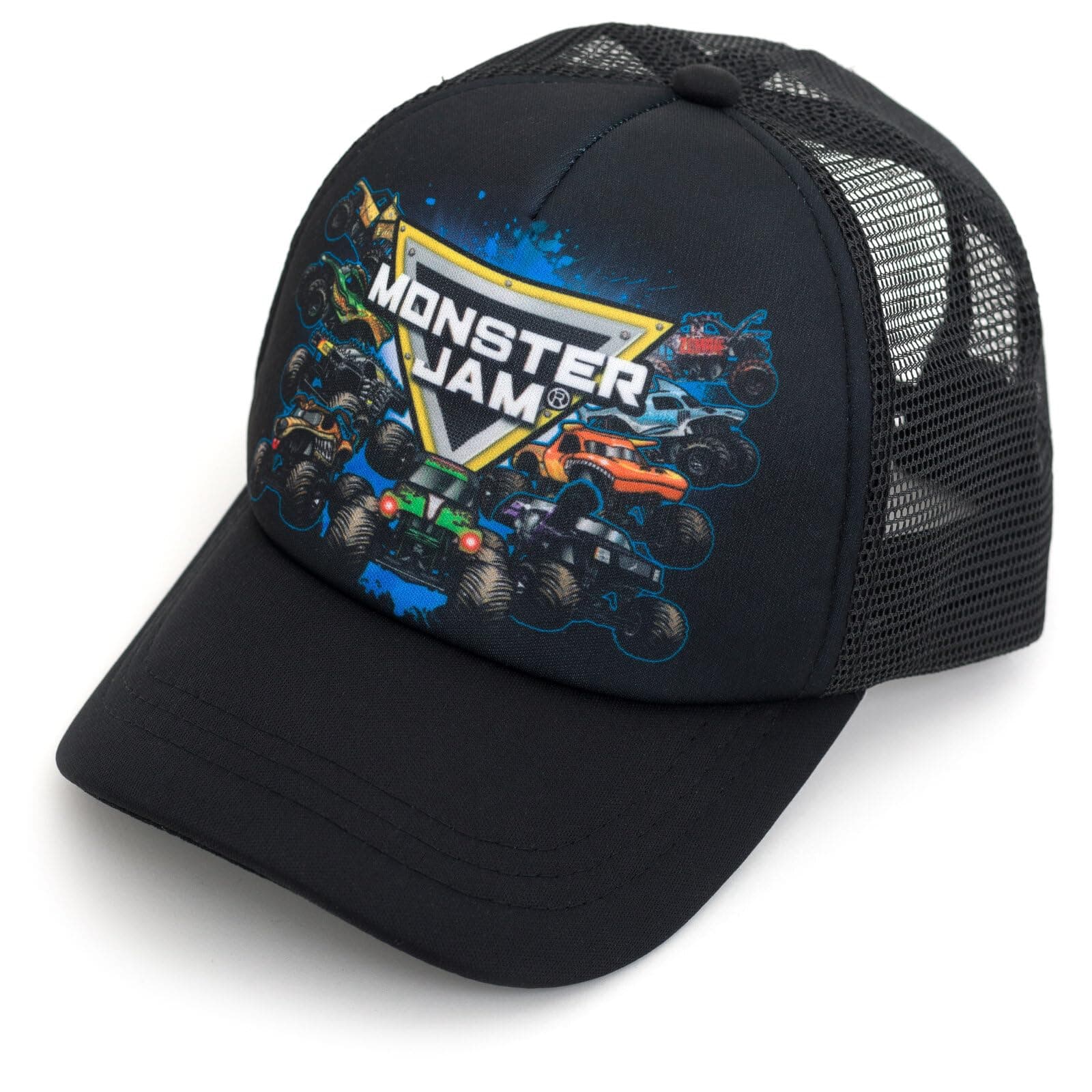 Monster Jam Mesh Adjustable Snapback Baseball Cap One Size Grave Digger El Toro Loco Megalodon